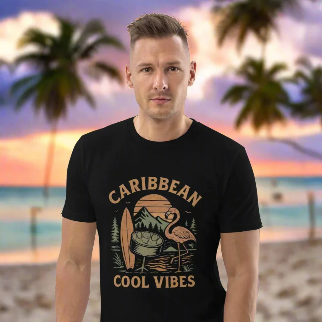 Caribbean Cool Vibes Organic Cotton Tee - RaZits