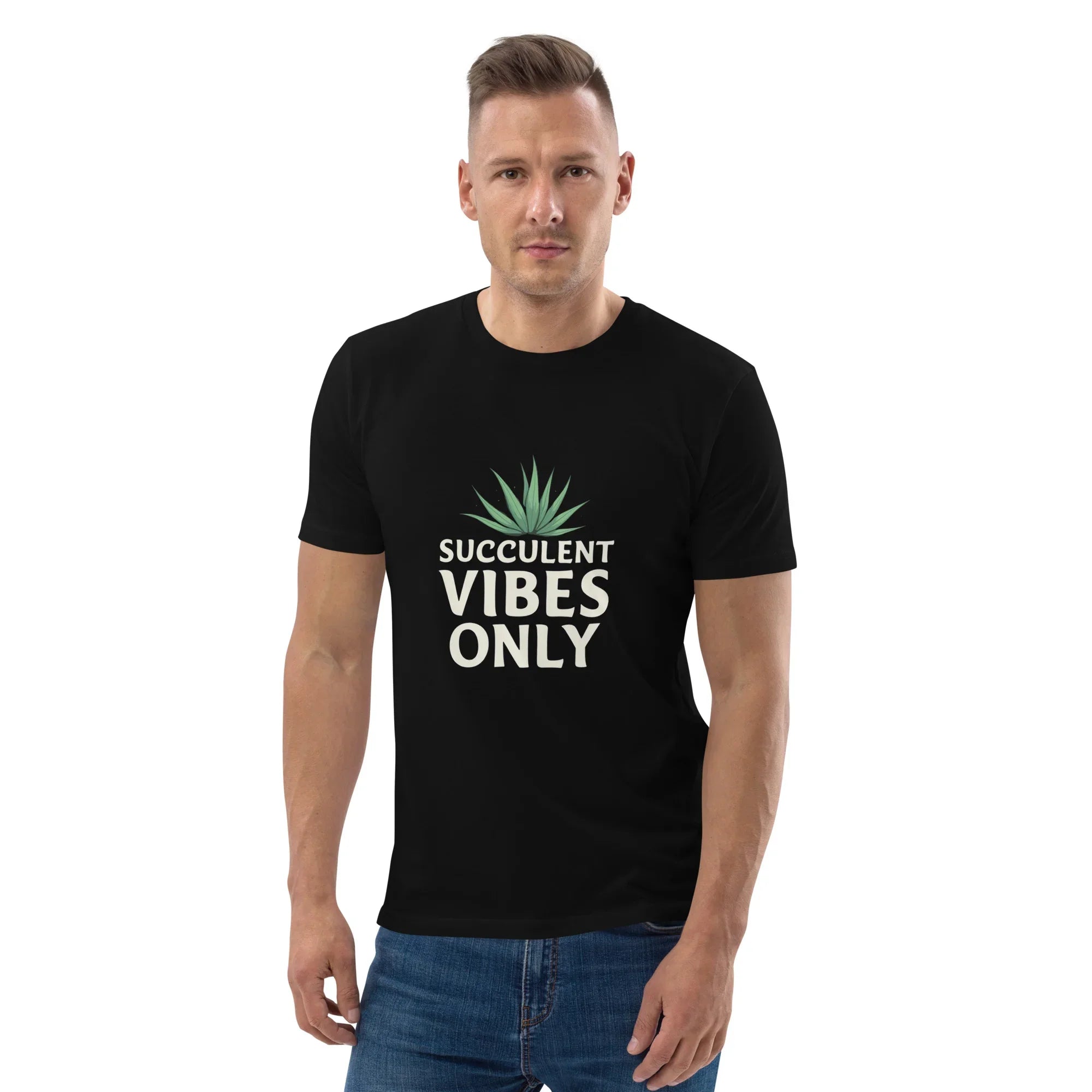 Succulent T-Shirt – Succulent Vibes Only Minimal Plant Tee - RaZits