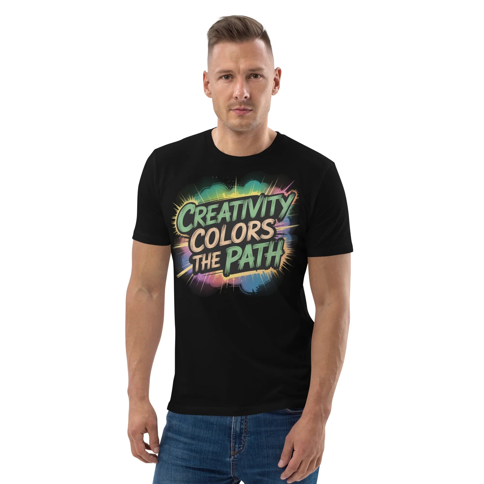 Color Splash Adventure T-Shirt – “Creativity Colors the Path” Comic Style - RaZits