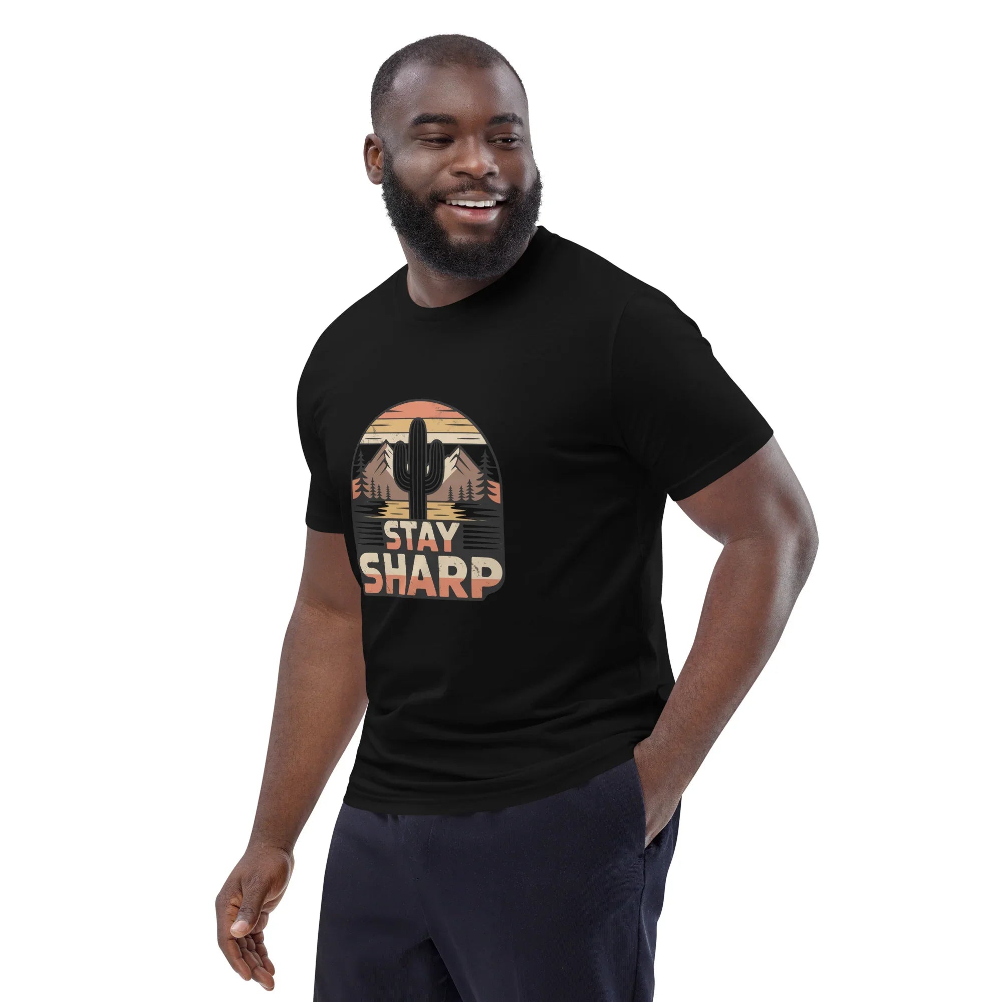 Cactus Graphic Tee – Stay Sharp Desert Adventure Shirt - RaZits