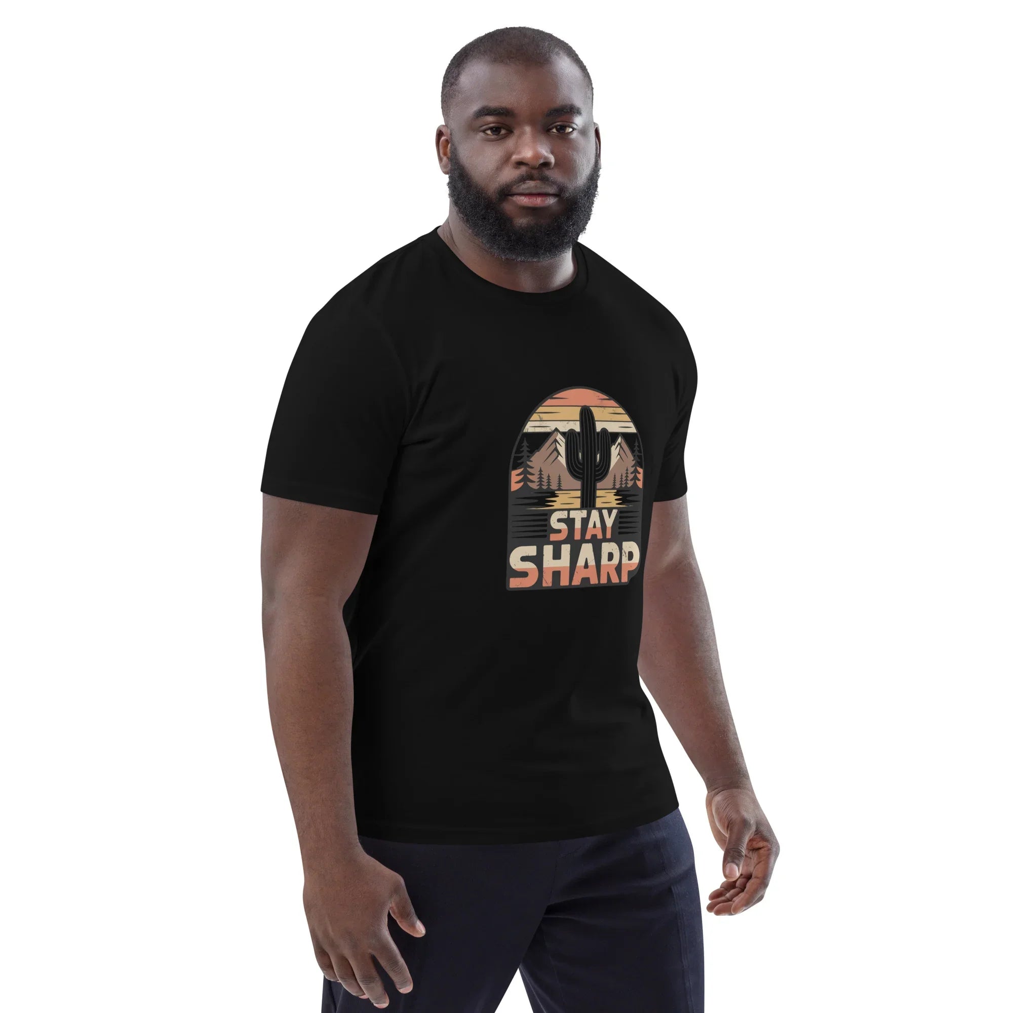 Cactus Graphic Tee – Stay Sharp Desert Adventure Shirt - RaZits