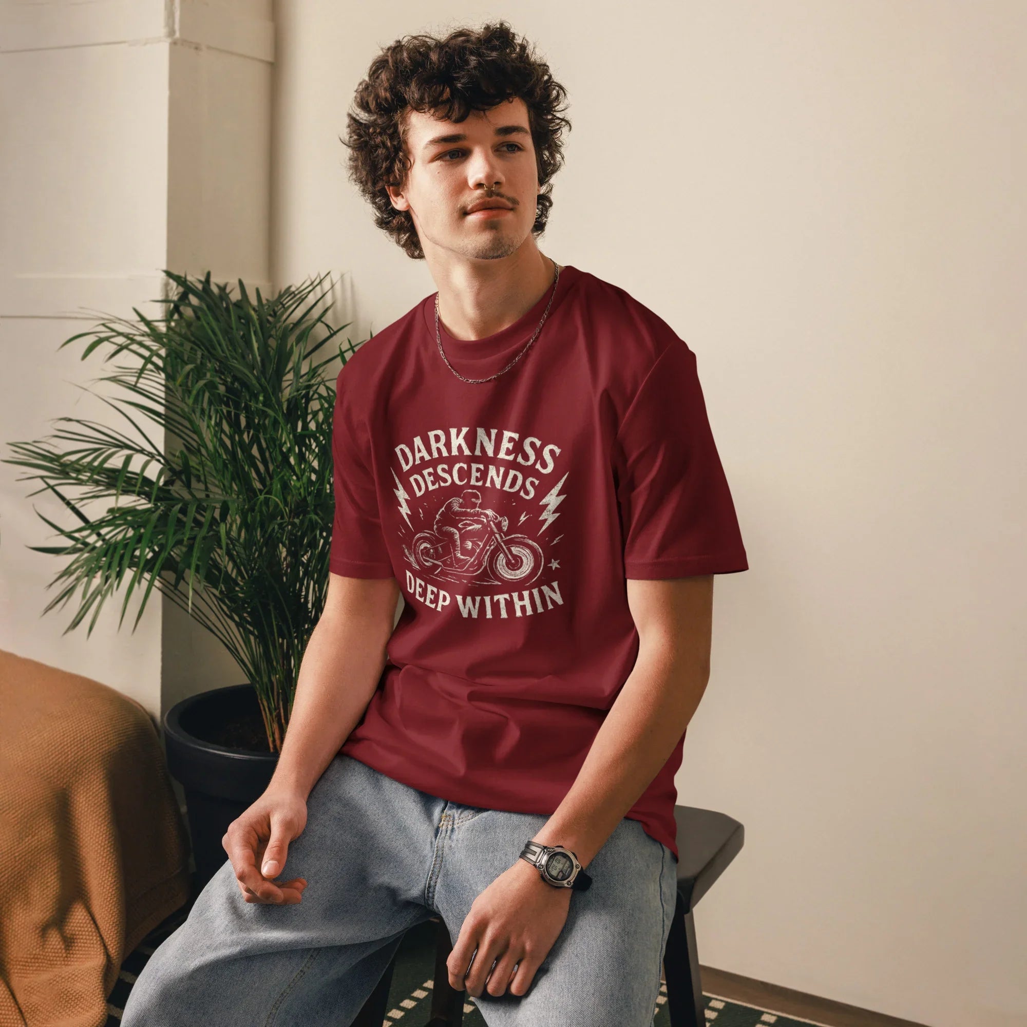 Darkness Descends Biker Organic Tee - RaZits