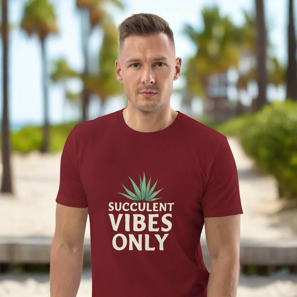 Succulent T-Shirt – Succulent Vibes Only Minimal Plant Tee - RaZits