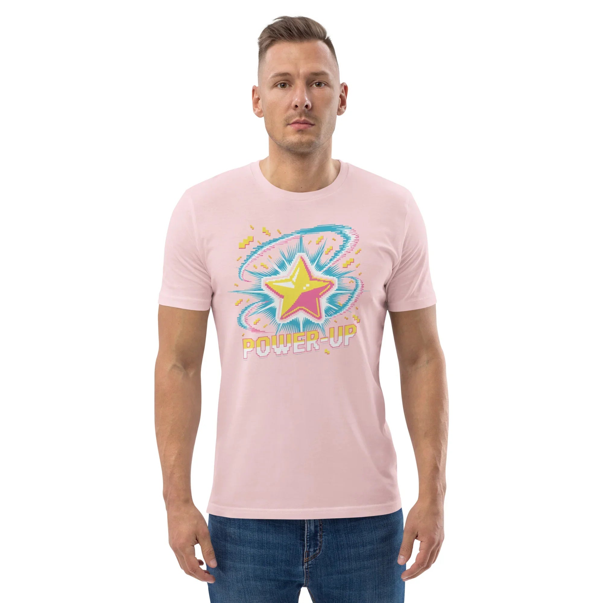 Power-Up Arcade Shooter T Shirt – Pixel Star Gaming Apparel - RaZits