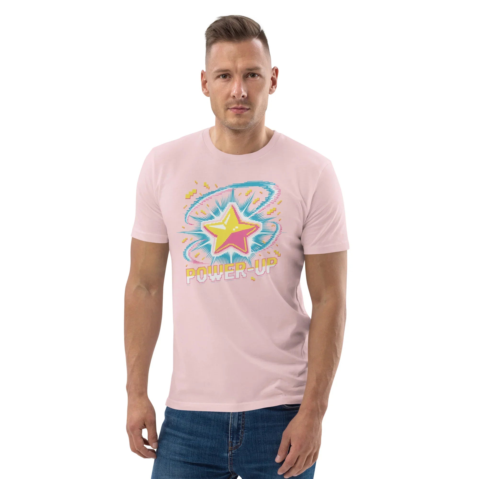 Power-Up Arcade Shooter T Shirt – Pixel Star Gaming Apparel - RaZits