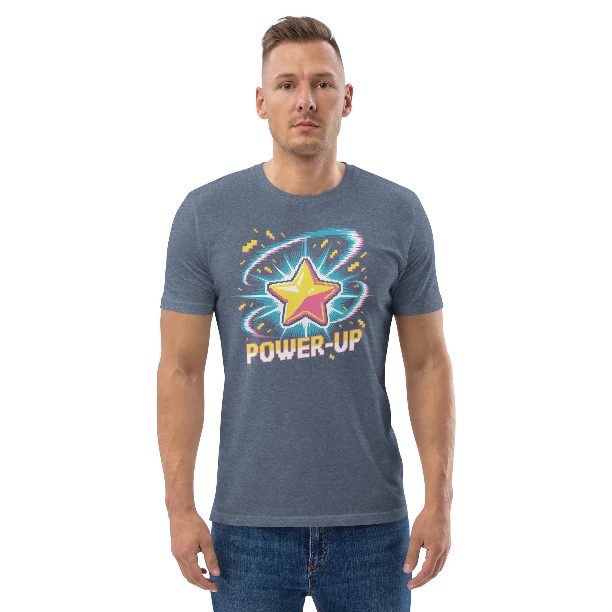Power-Up Arcade Shooter T Shirt – Pixel Star Gaming Apparel - RaZits