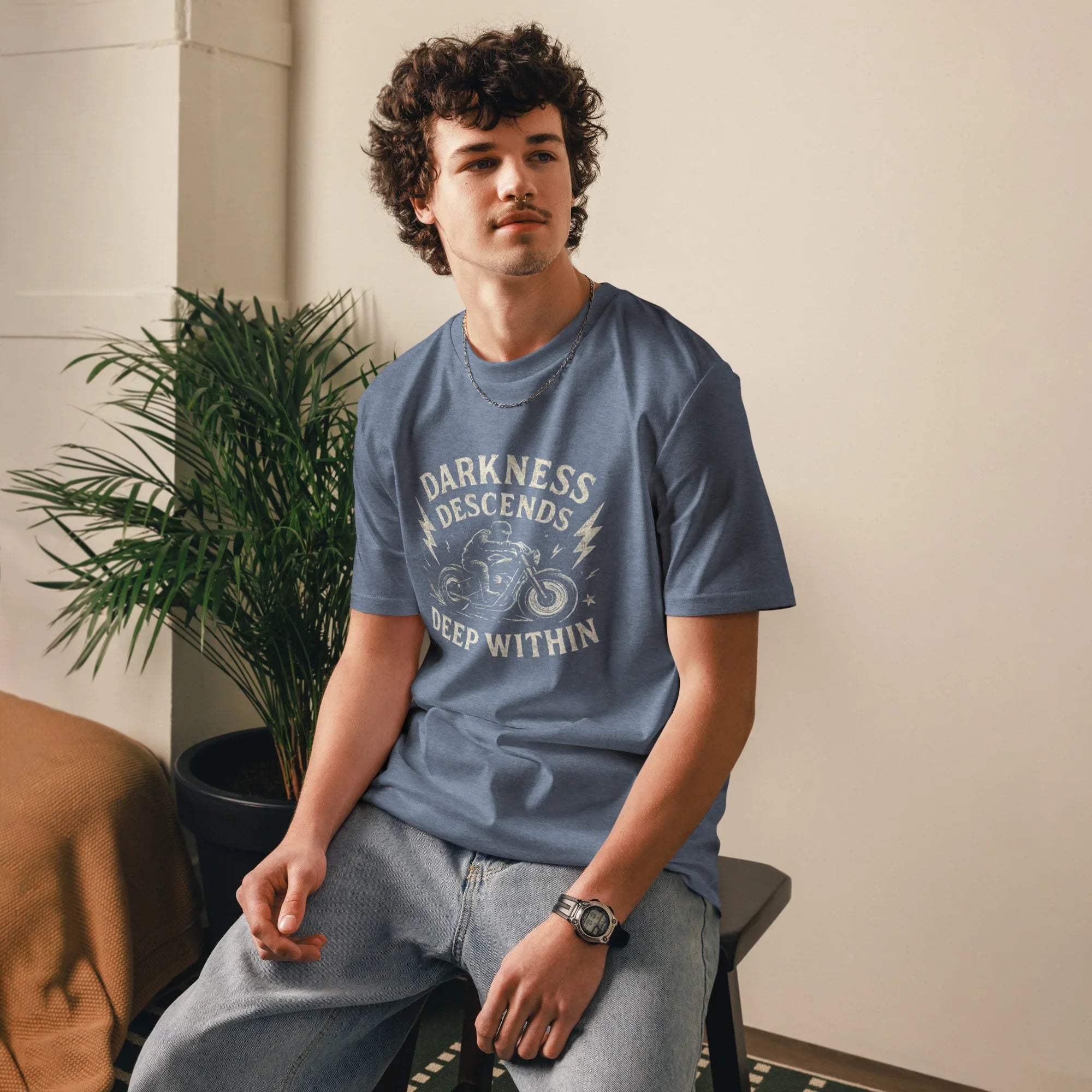 Darkness Descends Biker Organic Tee - RaZits