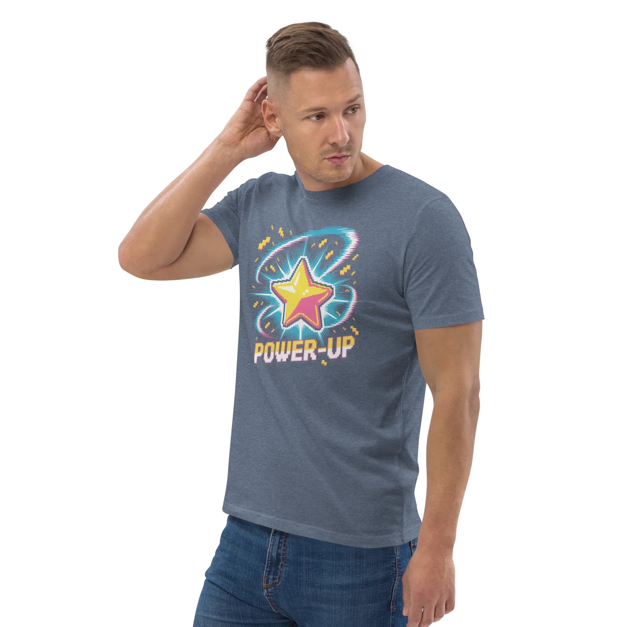 Power-Up Arcade Shooter T Shirt – Pixel Star Gaming Apparel - RaZits