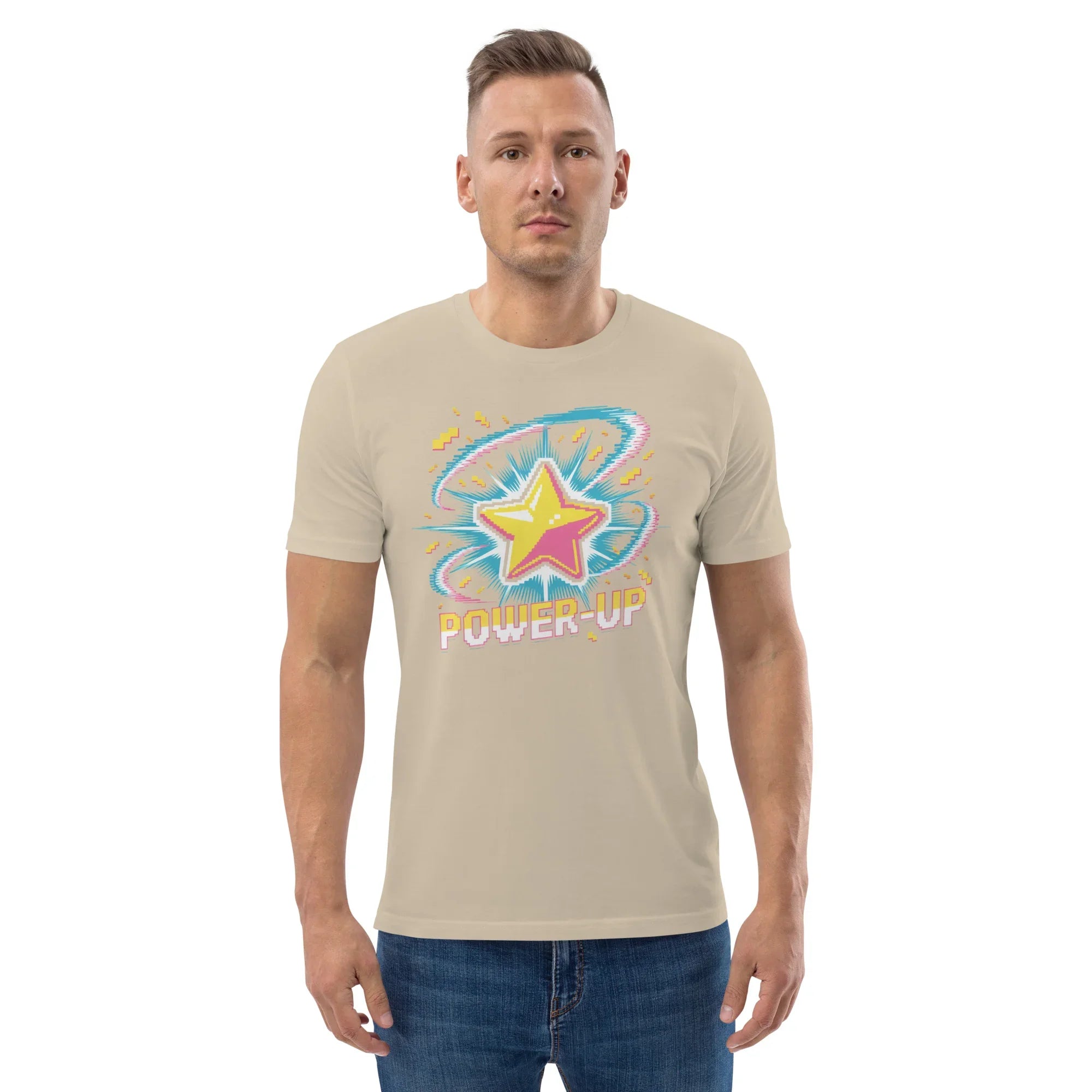 Power-Up Arcade Shooter T Shirt – Pixel Star Gaming Apparel - RaZits