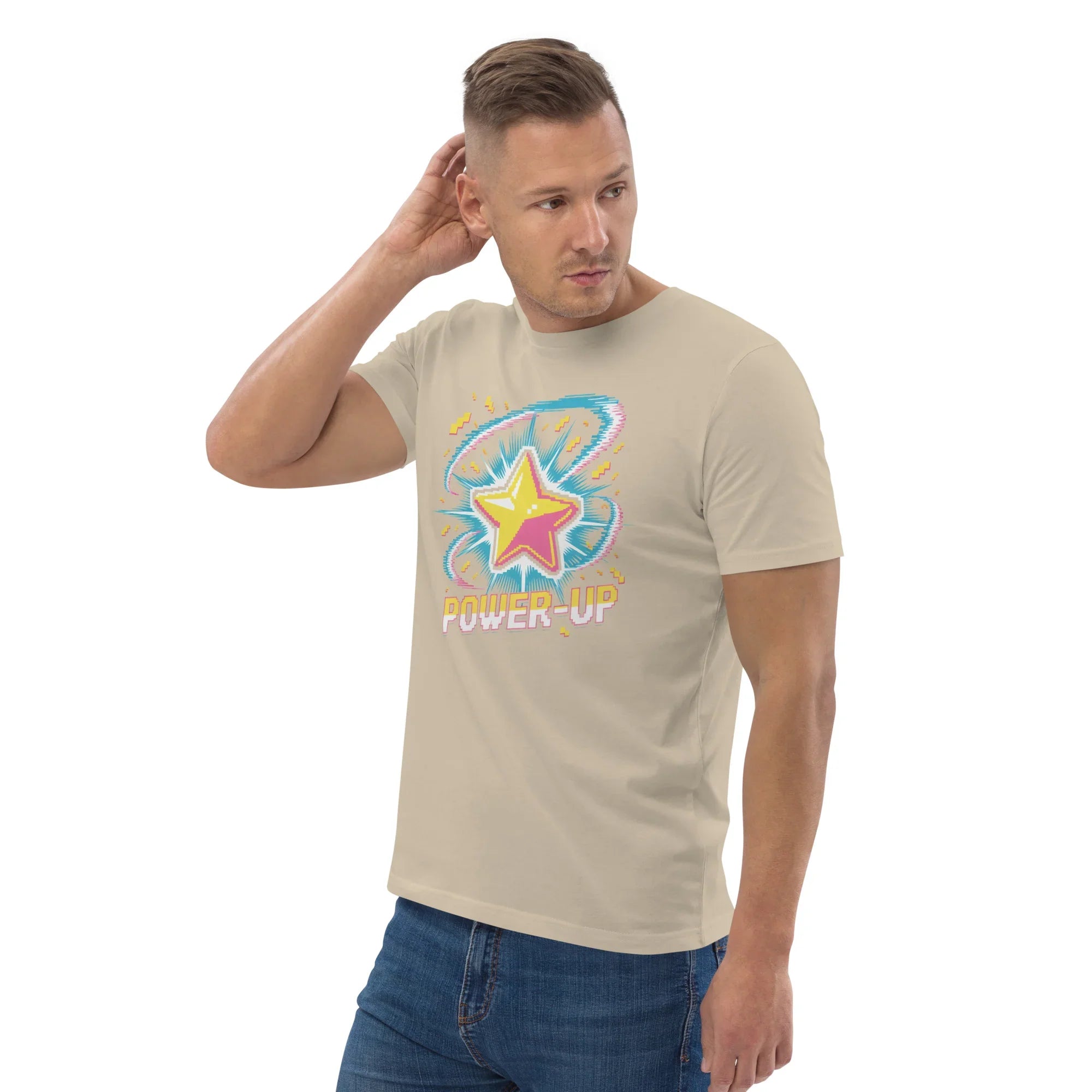 Power-Up Arcade Shooter T Shirt – Pixel Star Gaming Apparel - RaZits