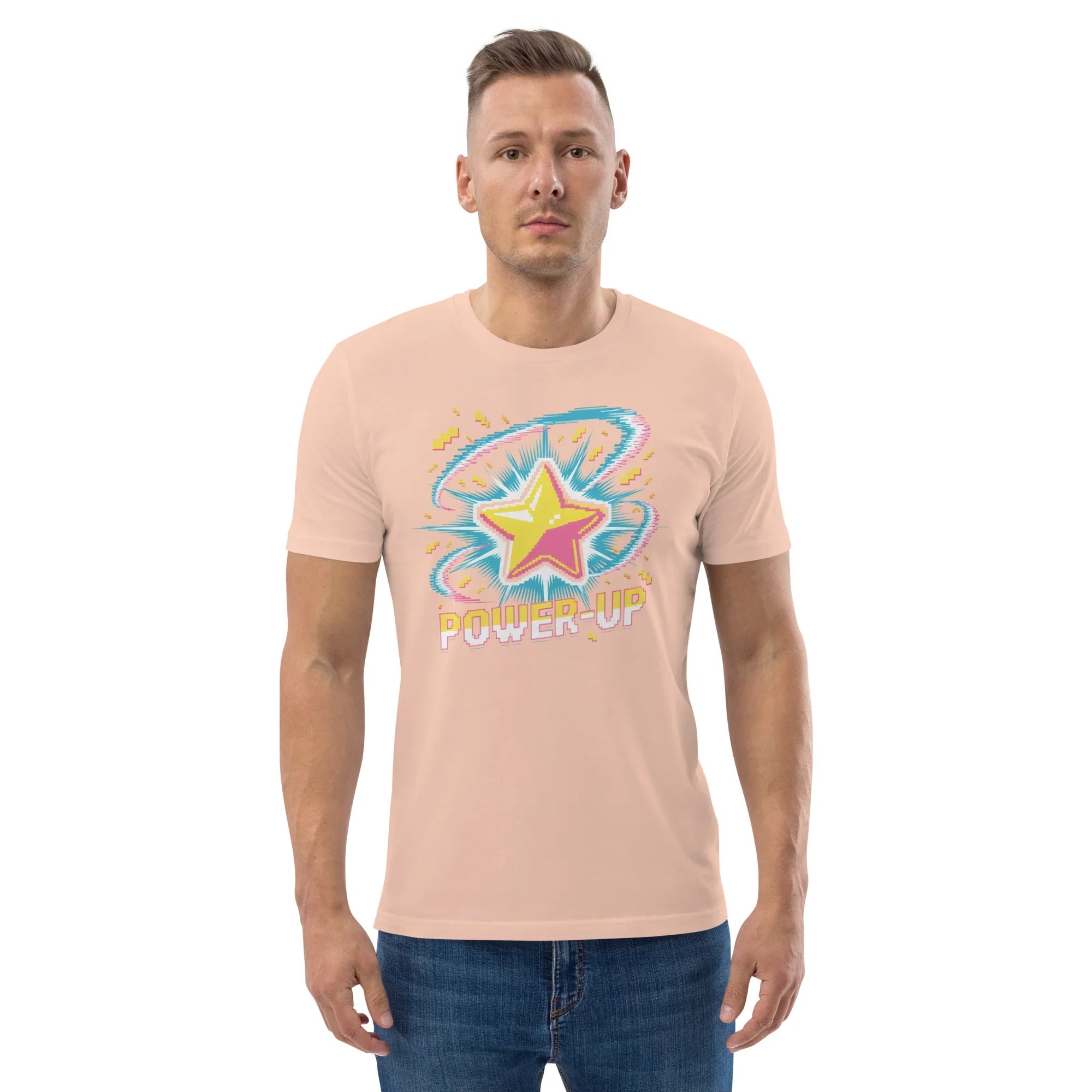 Power-Up Arcade Shooter T Shirt – Pixel Star Gaming Apparel - RaZits