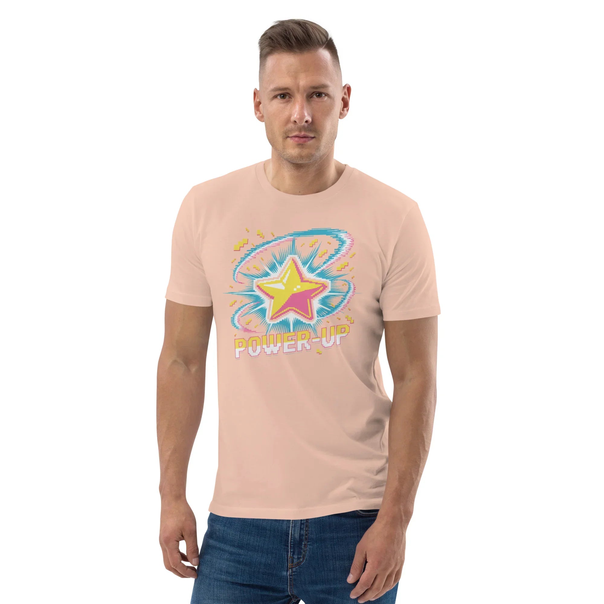 Power-Up Arcade Shooter T Shirt – Pixel Star Gaming Apparel - RaZits