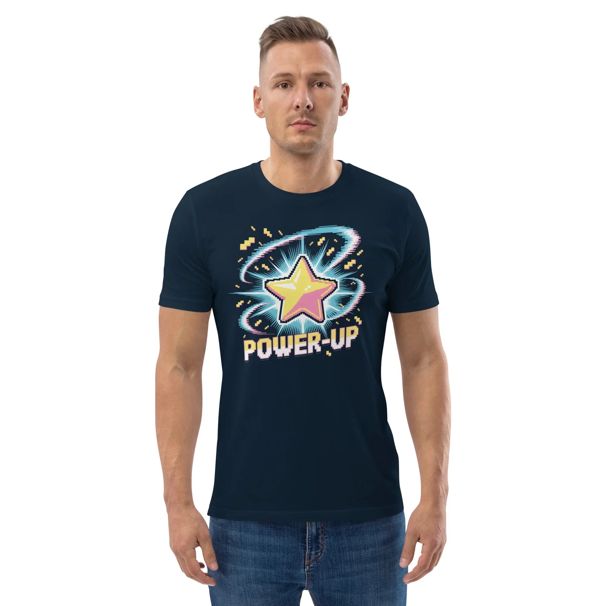 Power-Up Arcade Shooter T Shirt – Pixel Star Gaming Apparel - RaZits