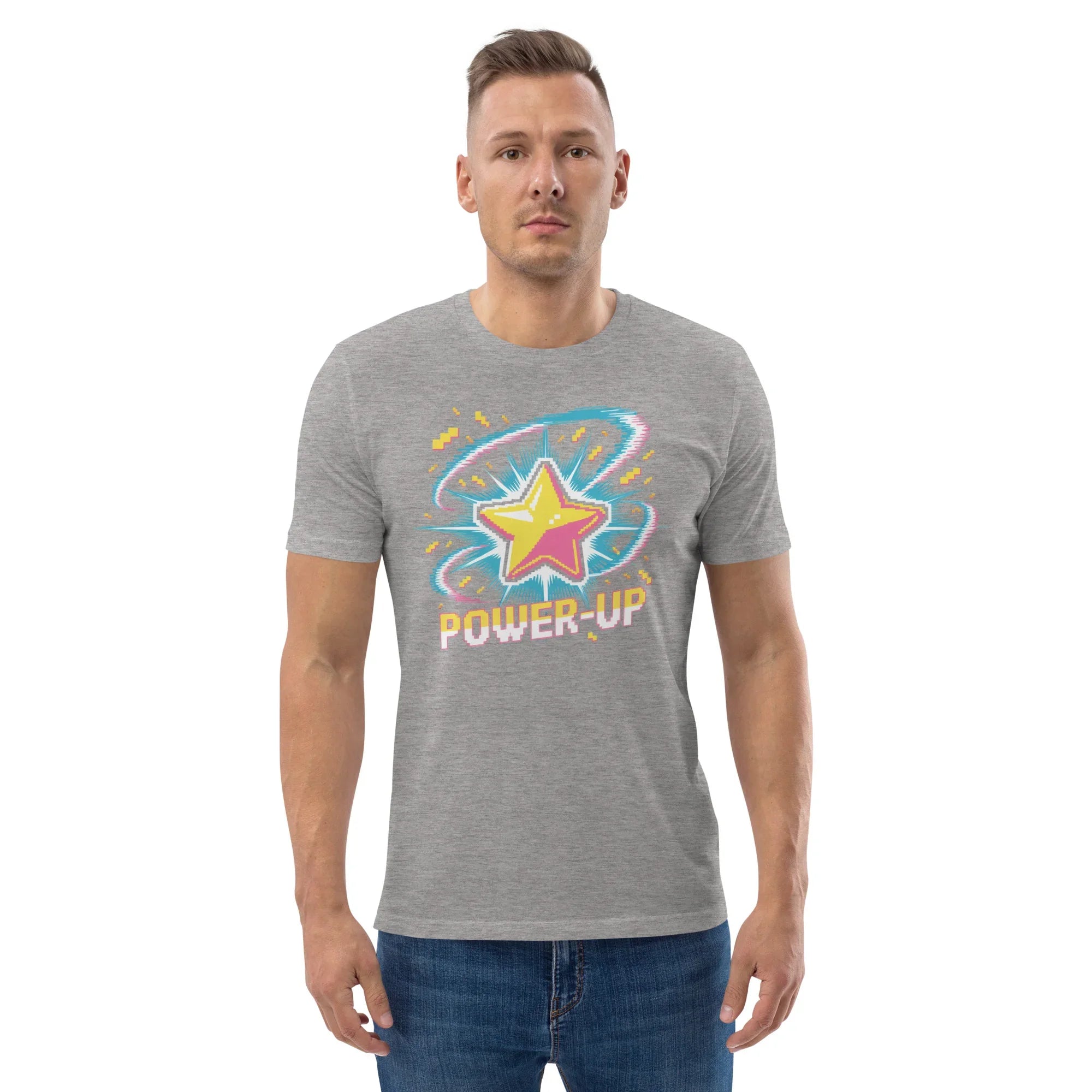 Power-Up Arcade Shooter T Shirt – Pixel Star Gaming Apparel - RaZits