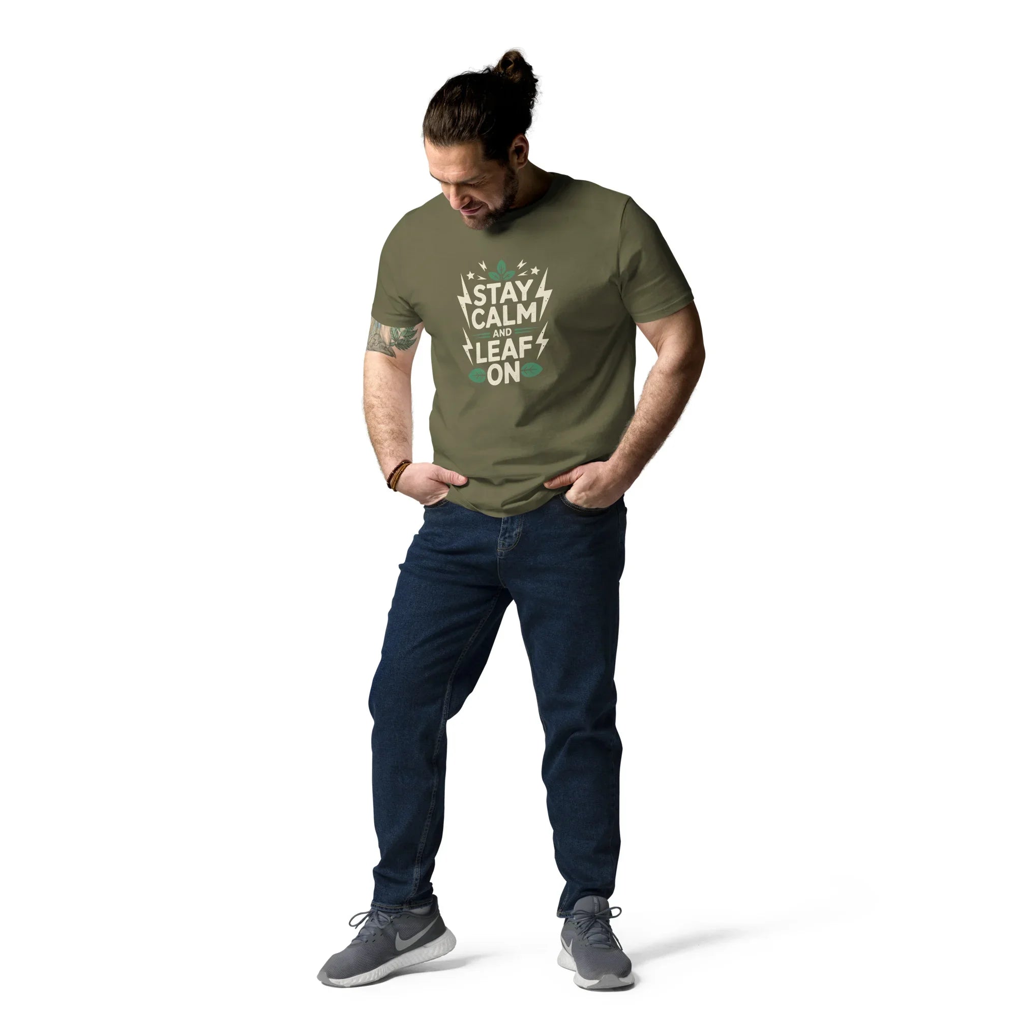 Leaf Pun T-Shirt – Stay Calm and Leaf On - RaZits