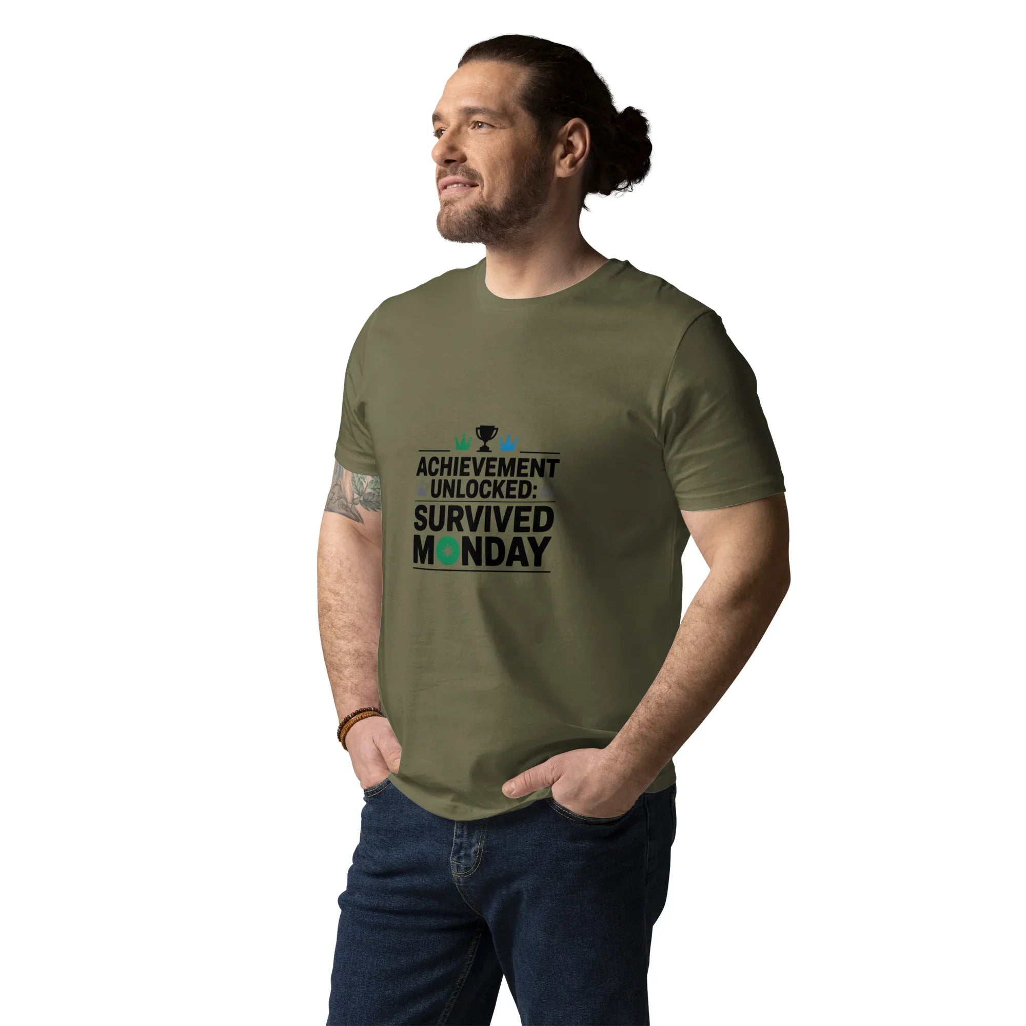 Achievement Unlocked Shirt – Survived Monday Gamer Tee - RaZits
