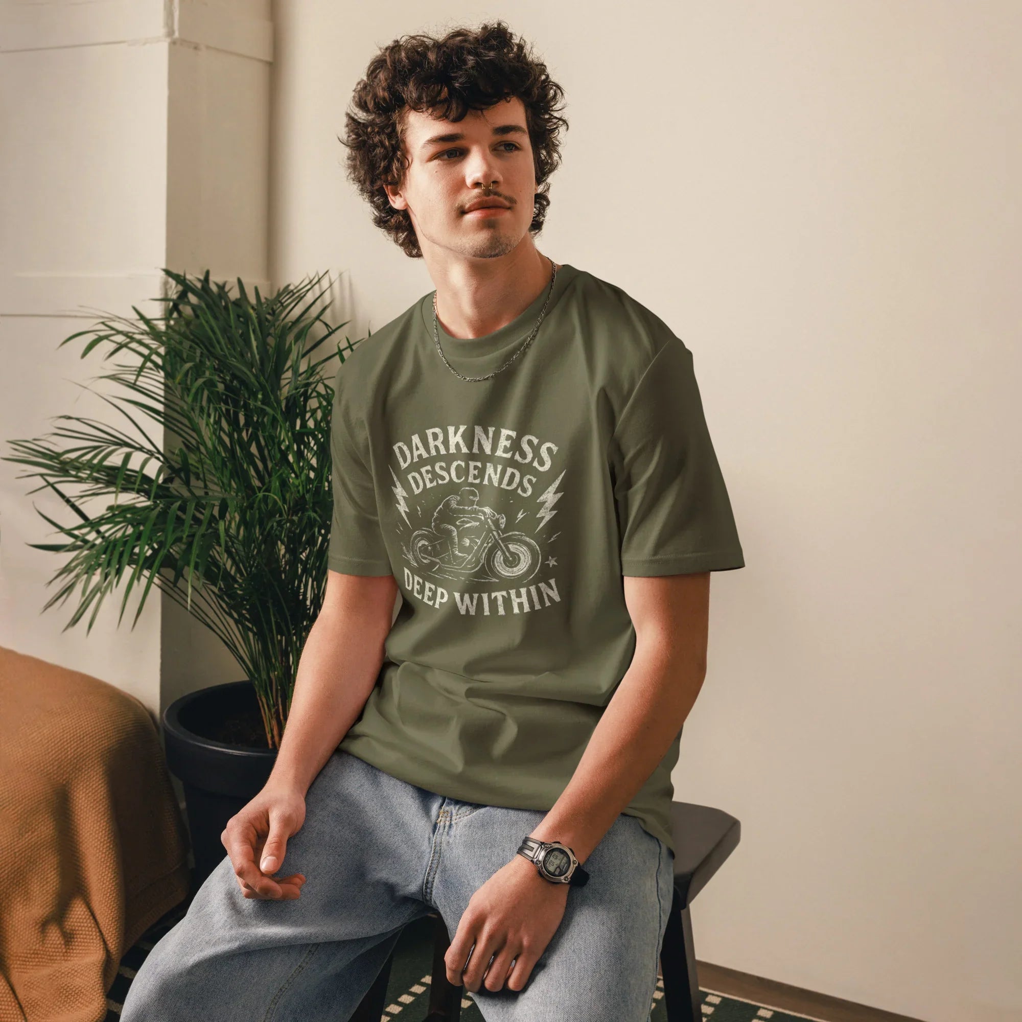 Darkness Descends Biker Organic Tee - RaZits