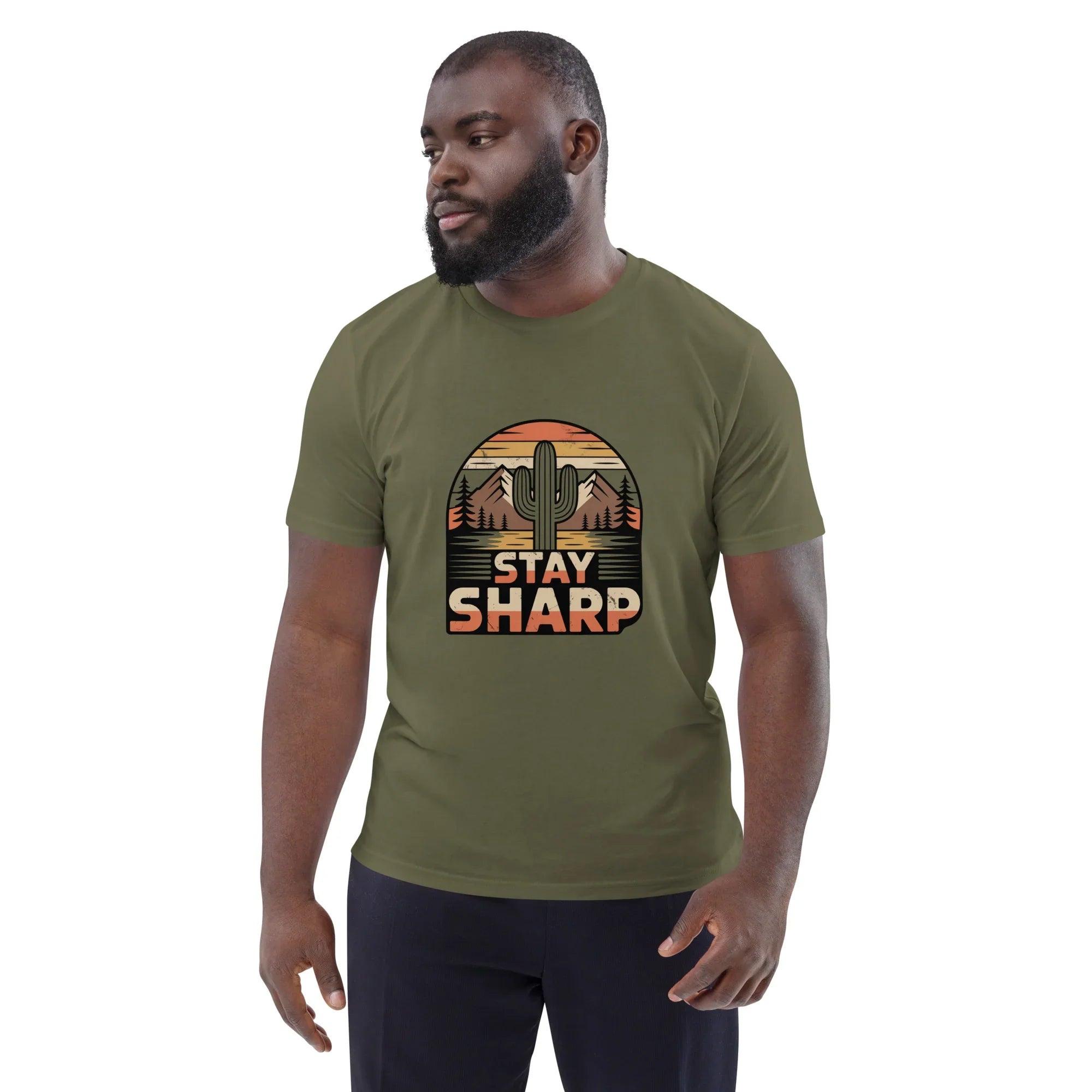 Cactus Graphic Tee – Stay Sharp Desert Adventure Shirt - RaZits