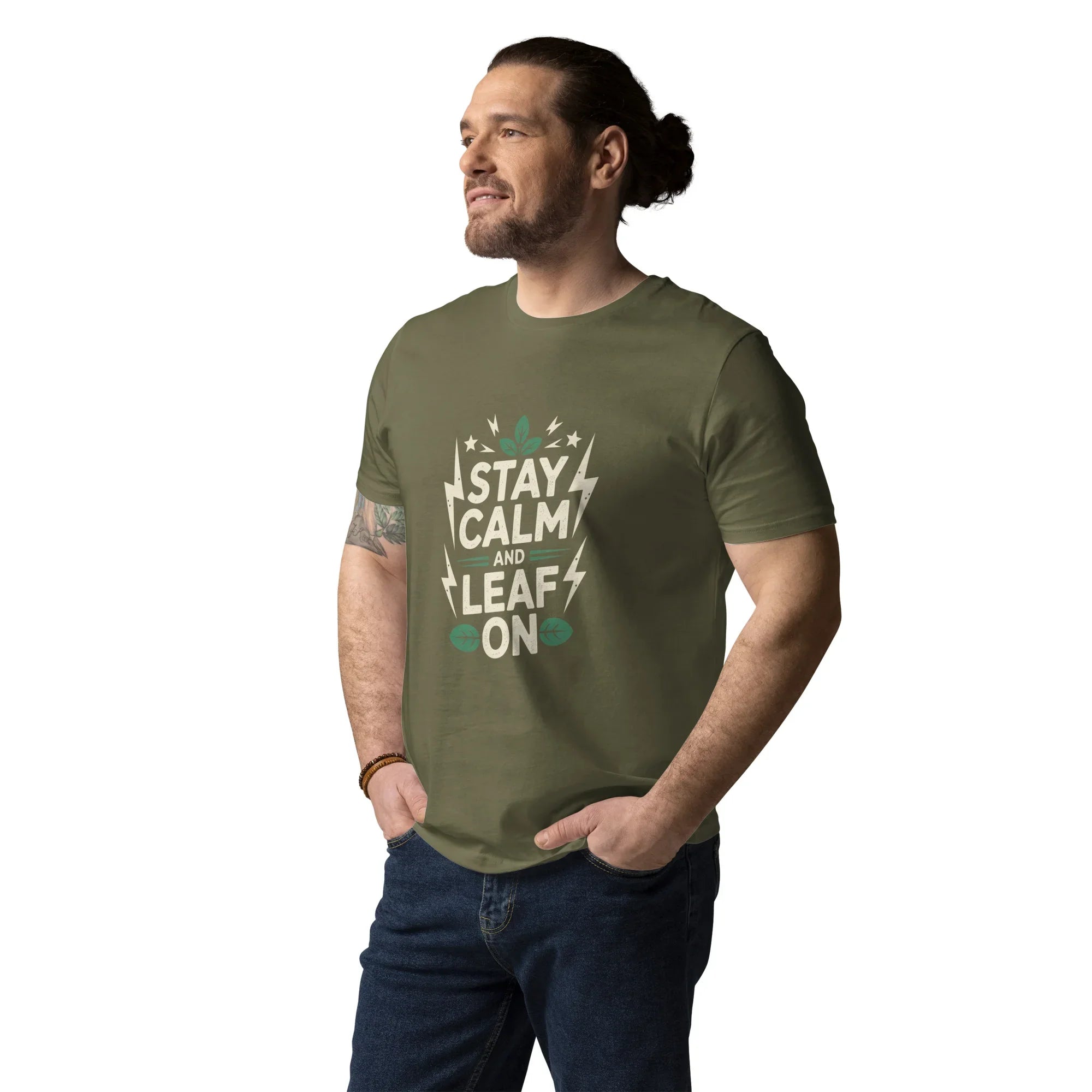 Leaf Pun T-Shirt – Stay Calm and Leaf On - RaZits