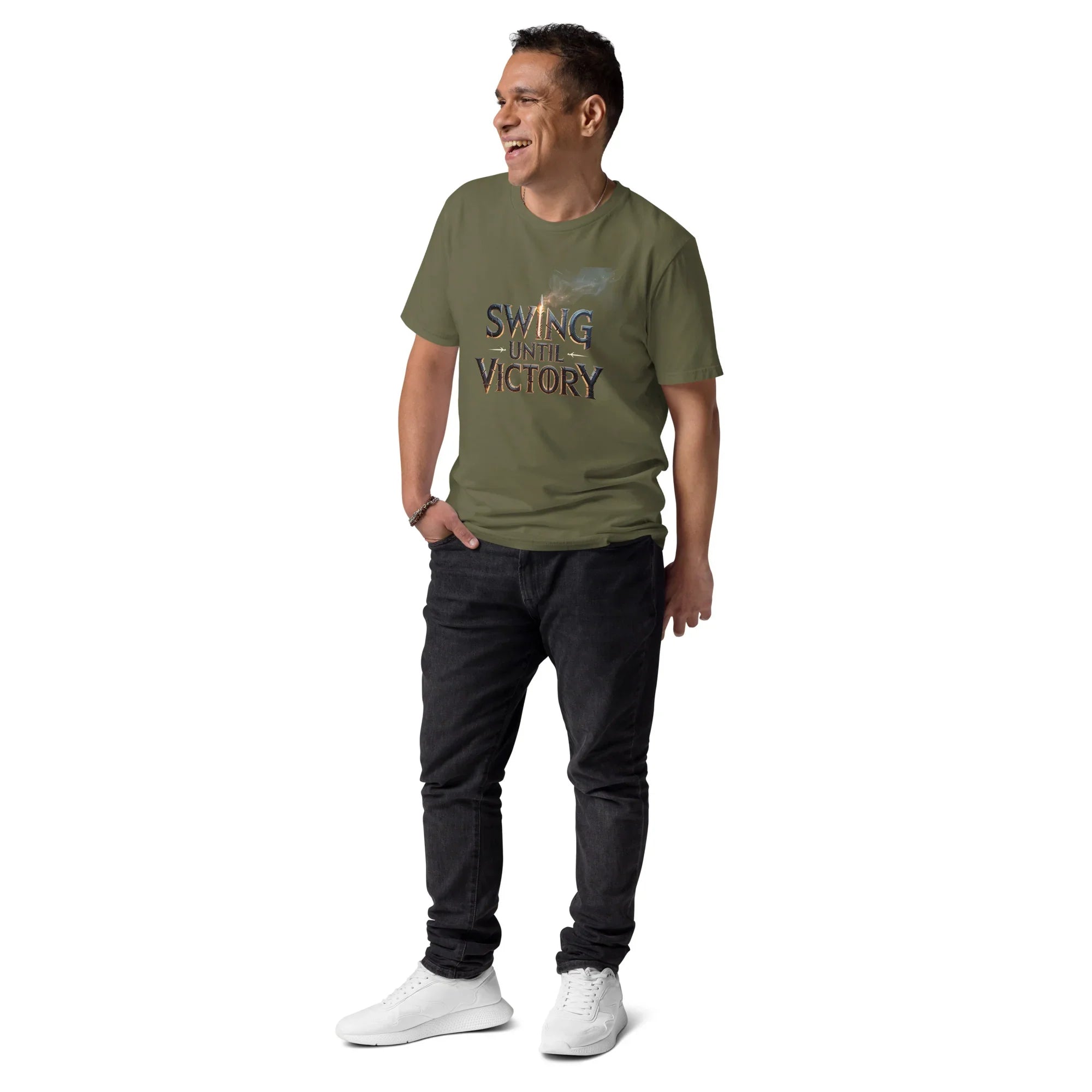 Swing Until Victory Warrior Shirt – Hack-and-Slash Combat Tee - RaZits