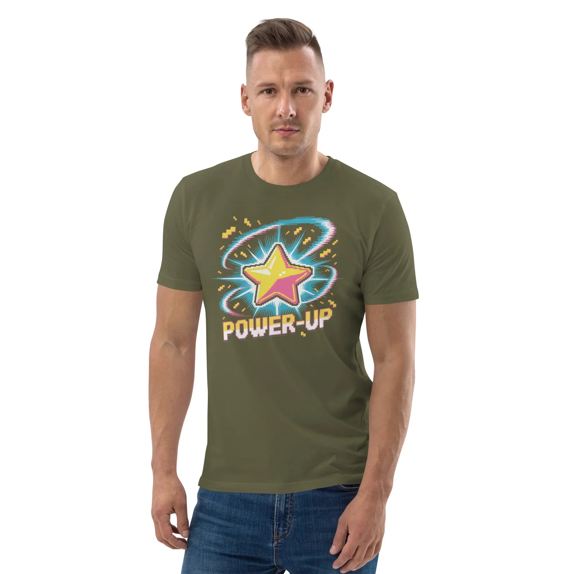Power-Up Arcade Shooter T Shirt – Pixel Star Gaming Apparel - RaZits