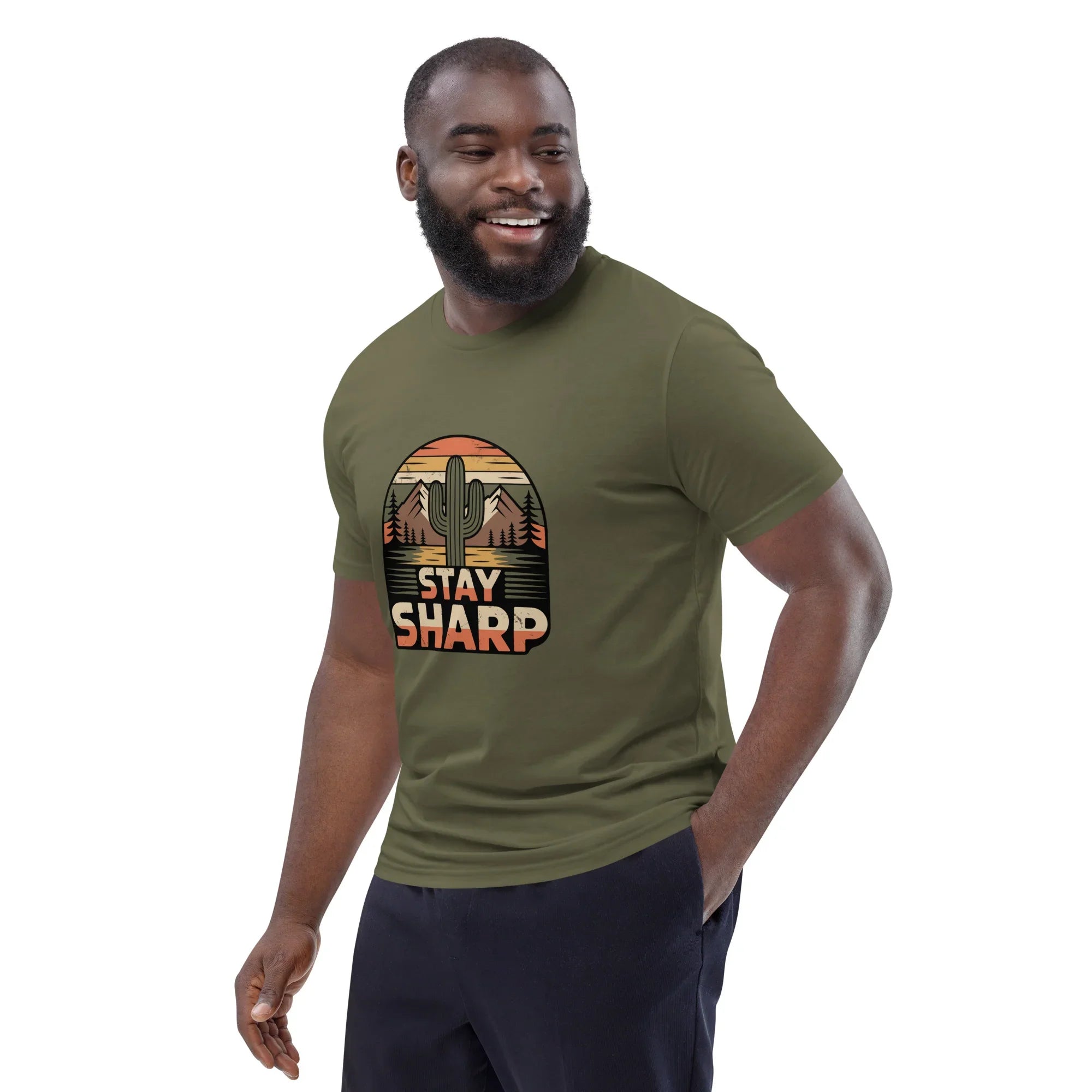 Cactus Graphic Tee – Stay Sharp Desert Adventure Shirt - RaZits