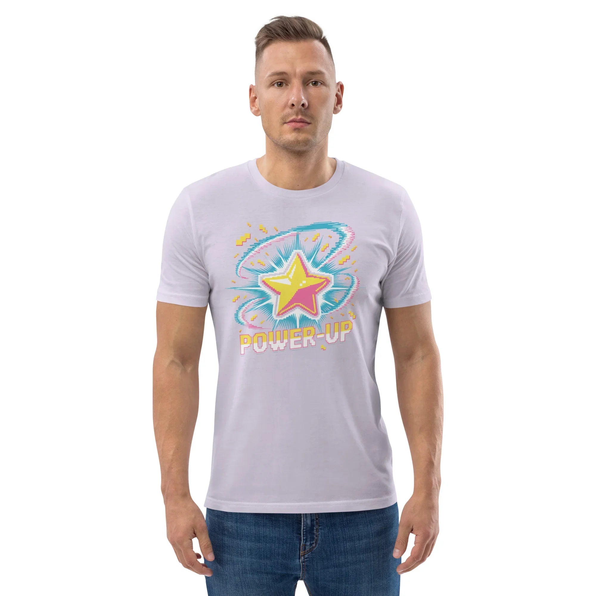 Power-Up Arcade Shooter T Shirt – Pixel Star Gaming Apparel - RaZits