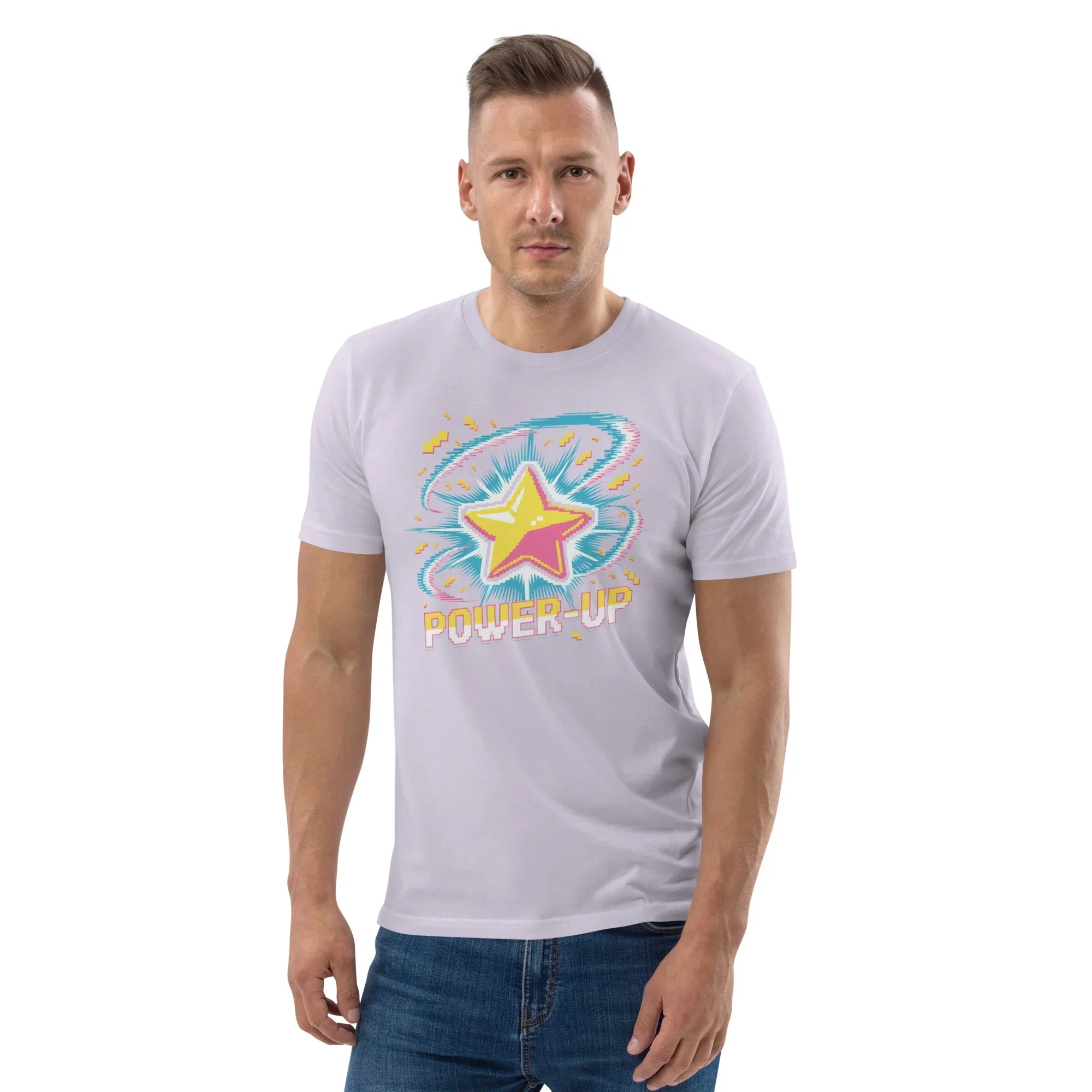 Power-Up Arcade Shooter T Shirt – Pixel Star Gaming Apparel - RaZits