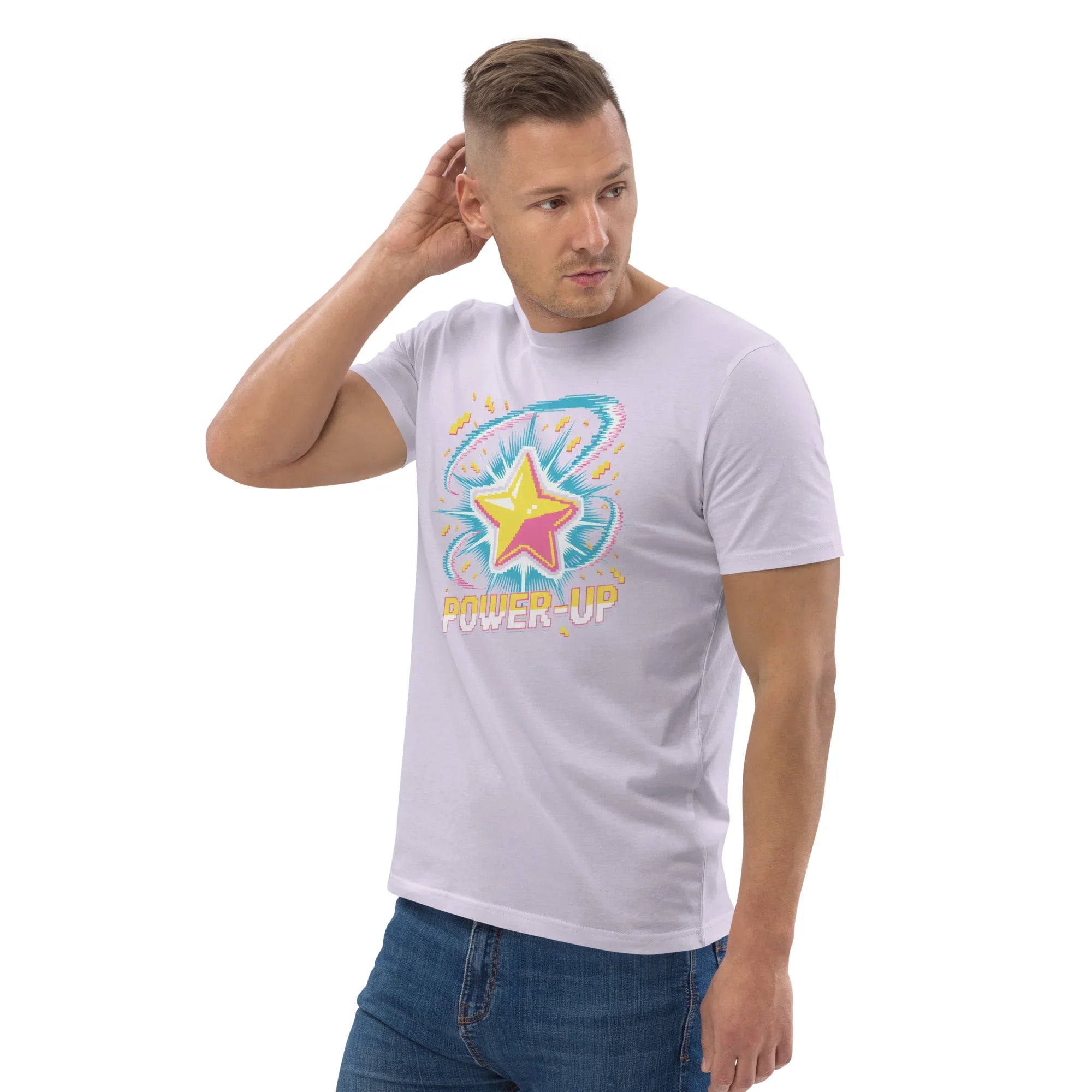 Power-Up Arcade Shooter T Shirt – Pixel Star Gaming Apparel - RaZits
