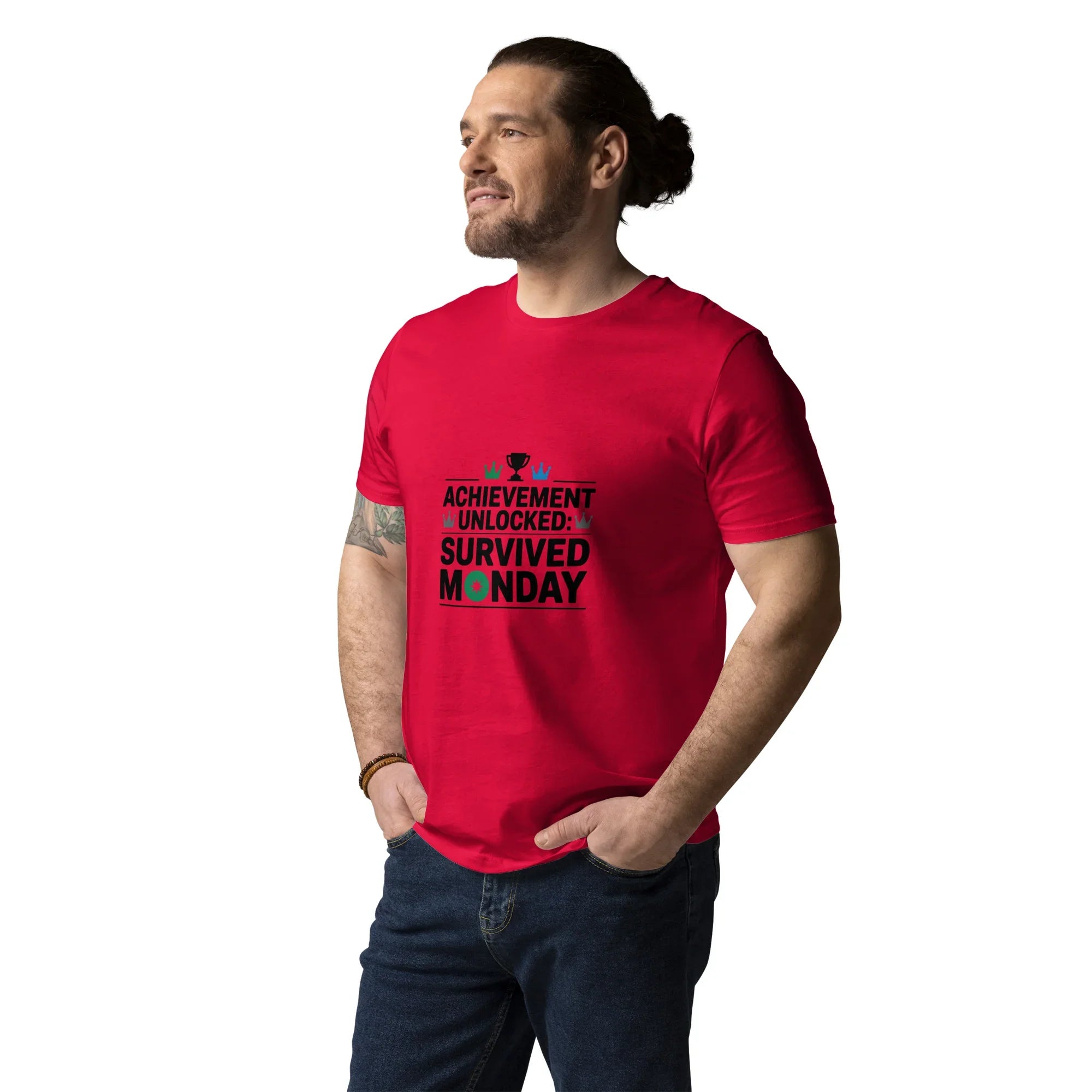 Achievement Unlocked Shirt – Survived Monday Gamer Tee - RaZits