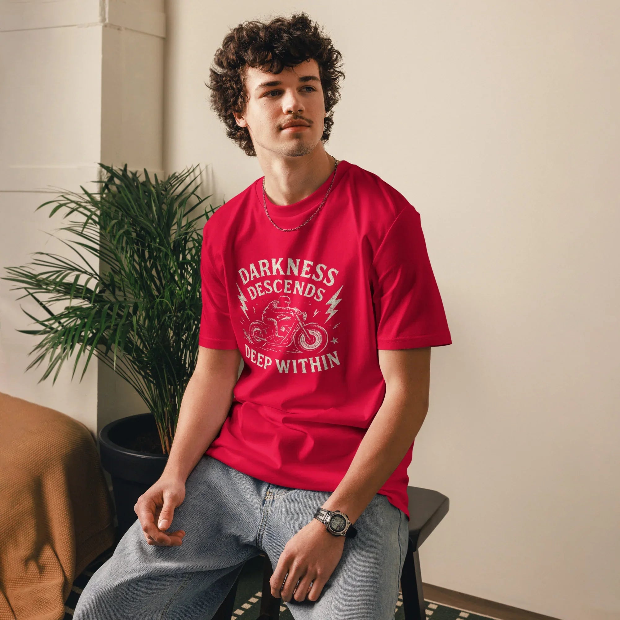 Darkness Descends Biker Organic Tee - RaZits