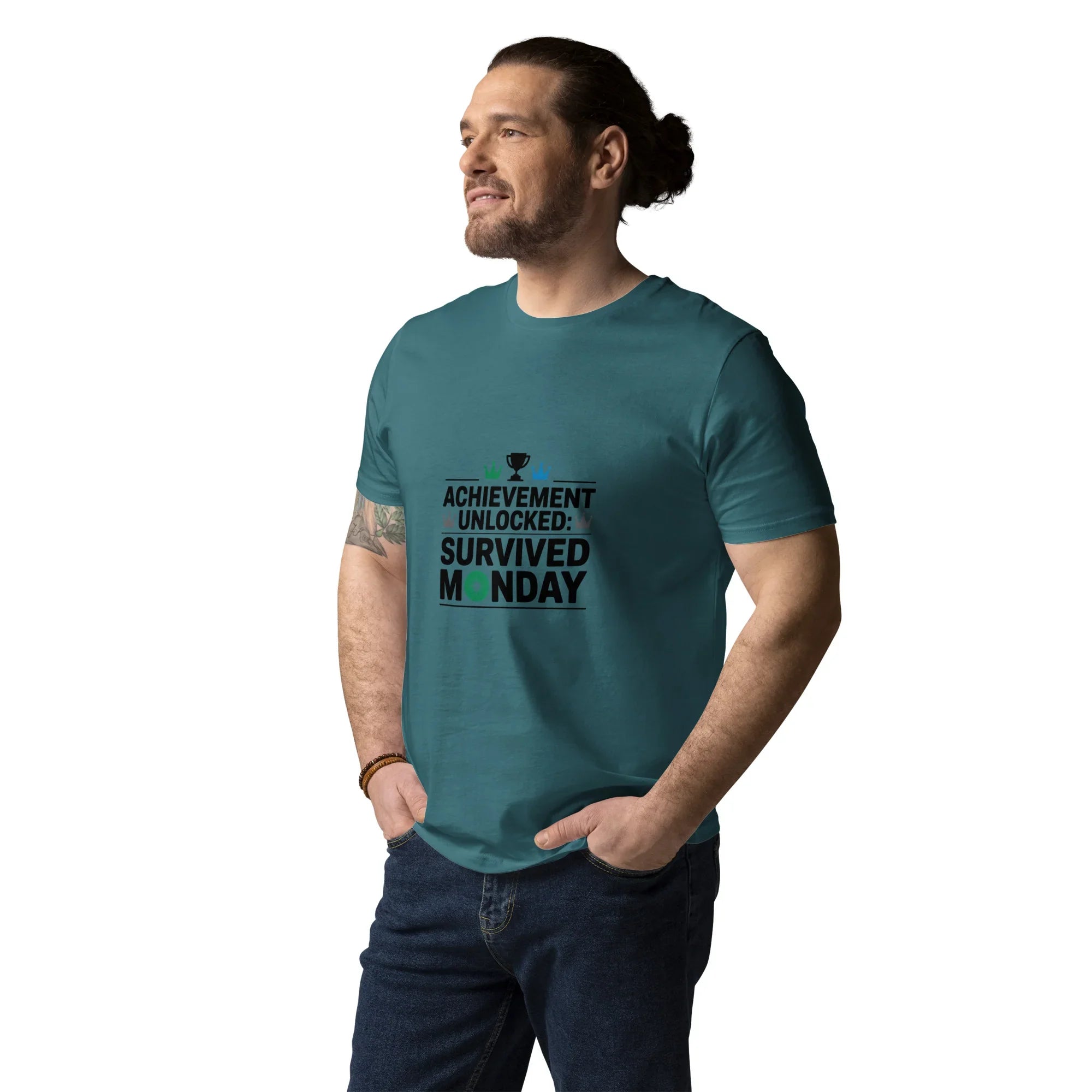 Achievement Unlocked Shirt – Survived Monday Gamer Tee - RaZits