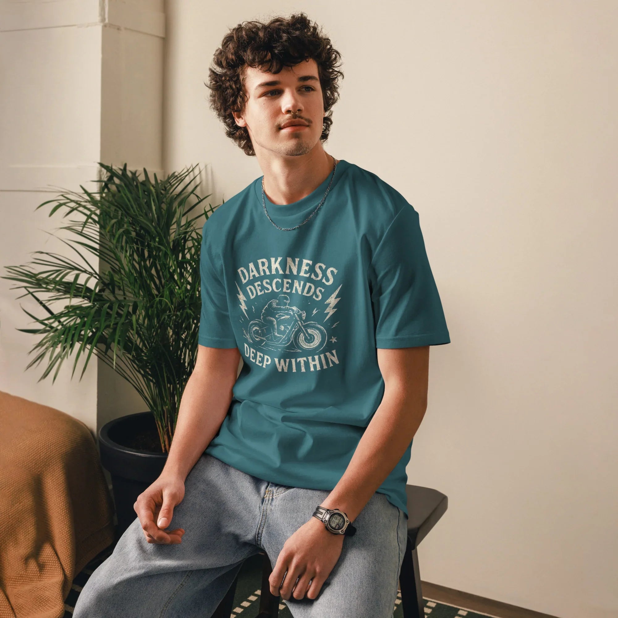 Darkness Descends Biker Organic Tee - RaZits