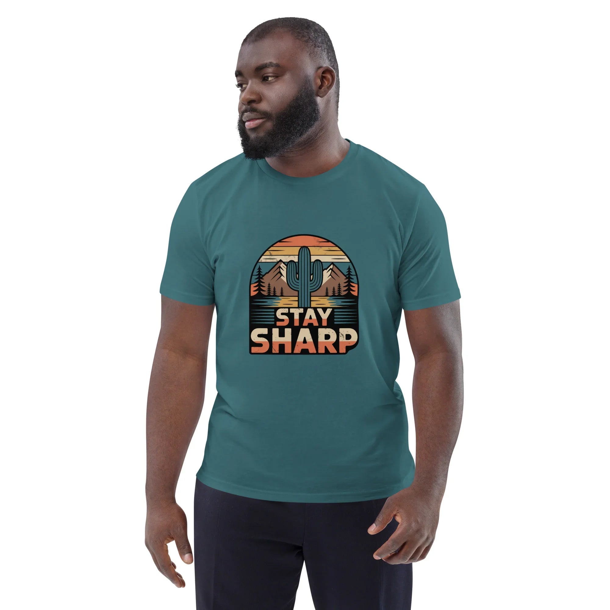 Cactus Graphic Tee – Stay Sharp Desert Adventure Shirt - RaZits