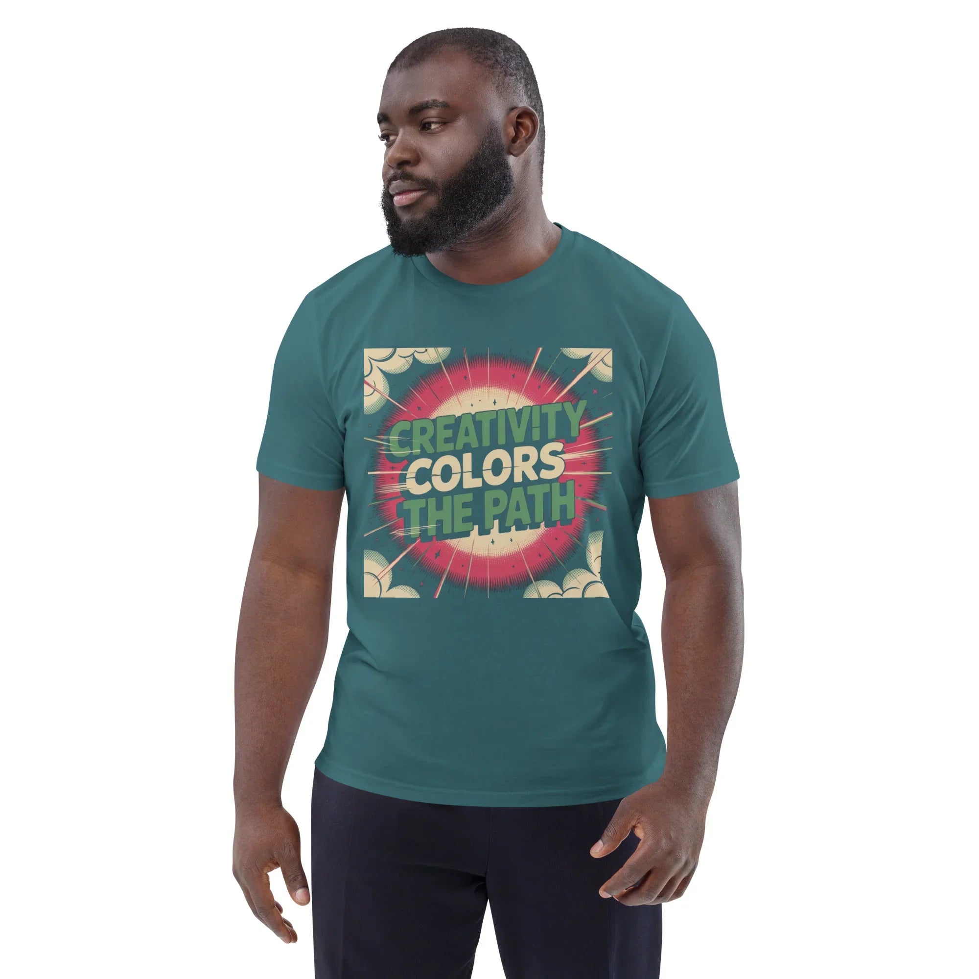 Comic-Style Adventure T-Shirt – “Creativity Colors the Path” Design - RaZits