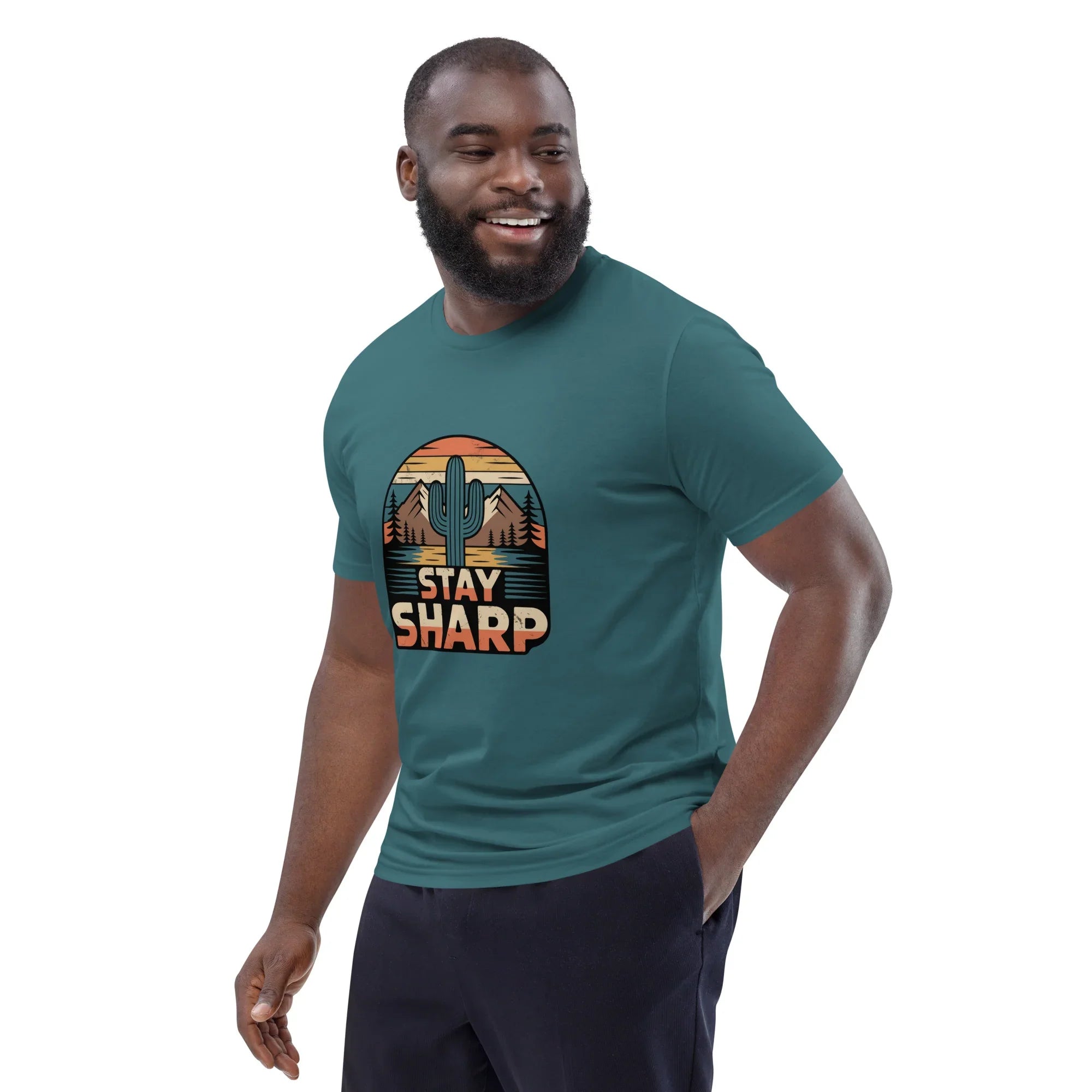 Cactus Graphic Tee – Stay Sharp Desert Adventure Shirt - RaZits