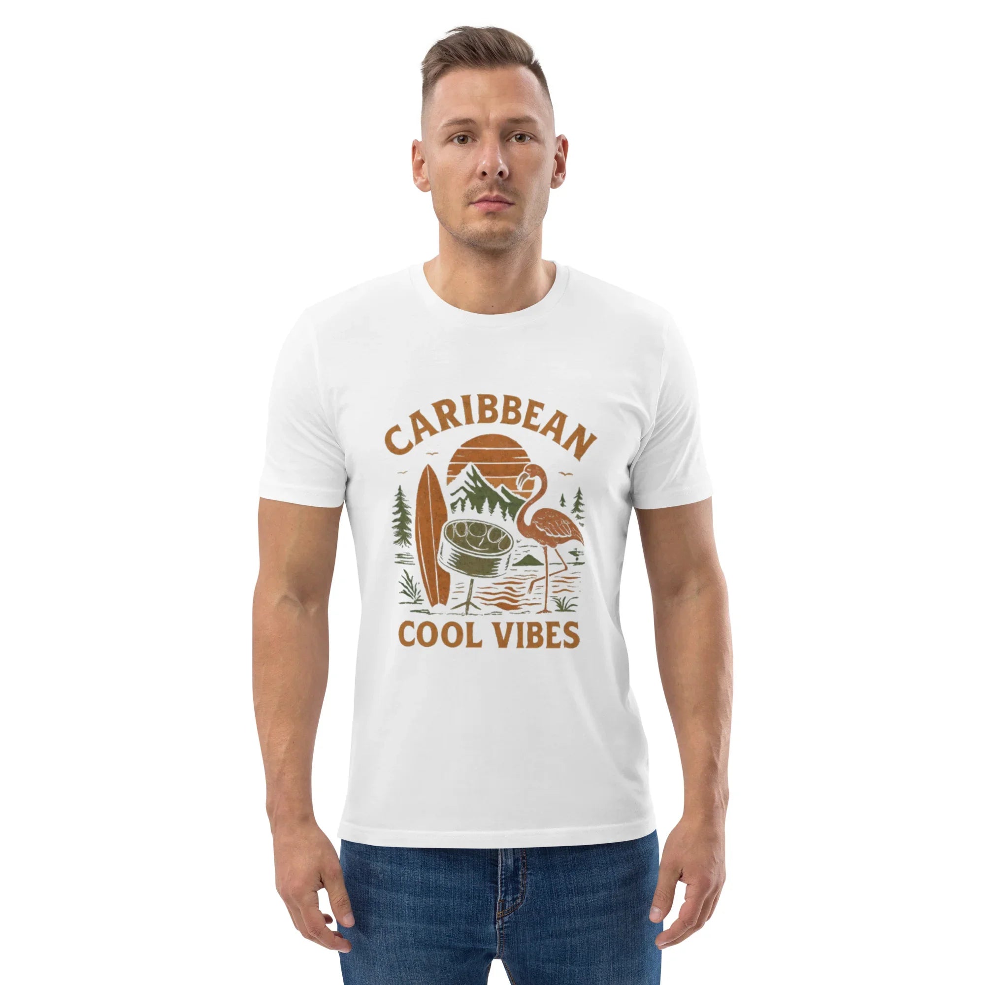 Caribbean Cool Vibes Organic Cotton Tee - RaZits