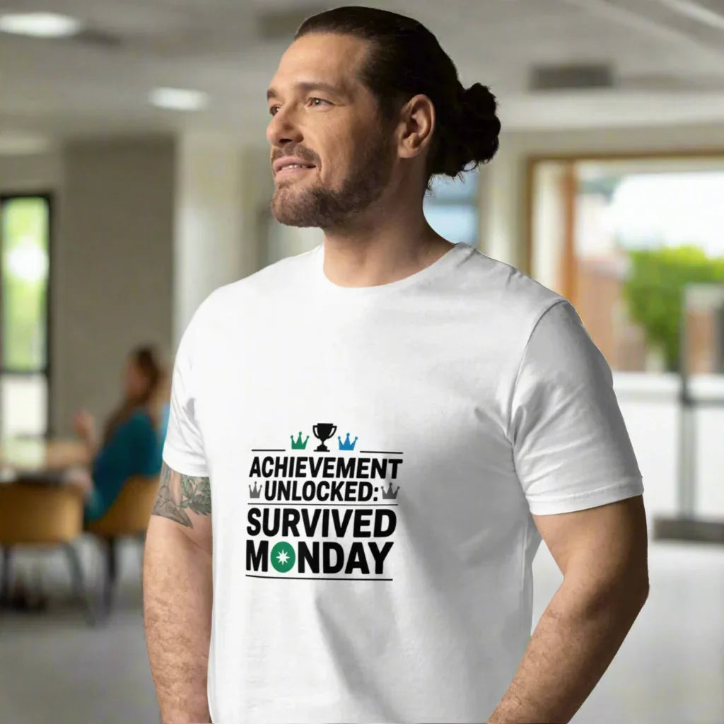 Achievement Unlocked Shirt – Survived Monday Gamer Tee - RaZits