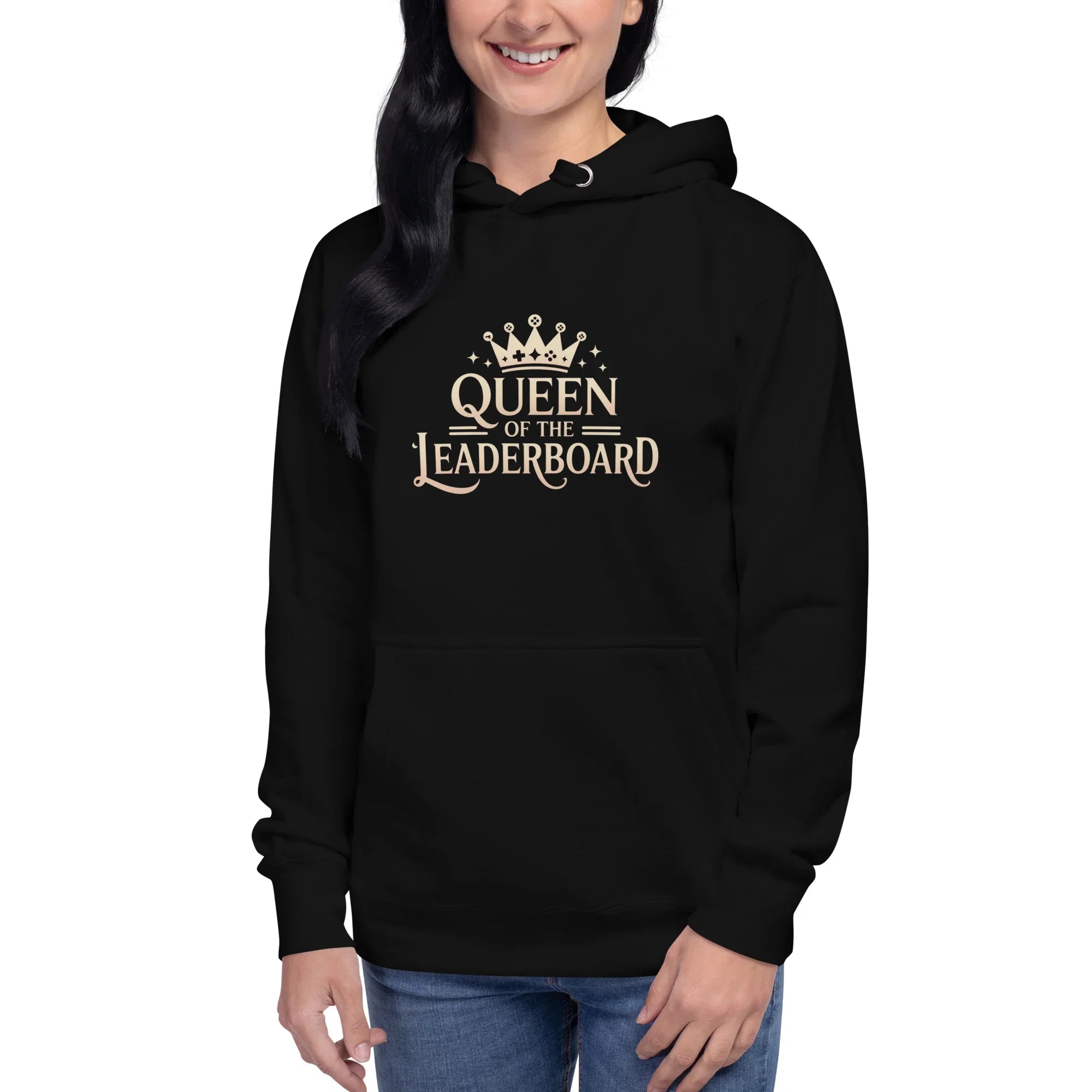 Queen of the Leaderboard Hoodie – Gamer Girl Crown Design - RaZits