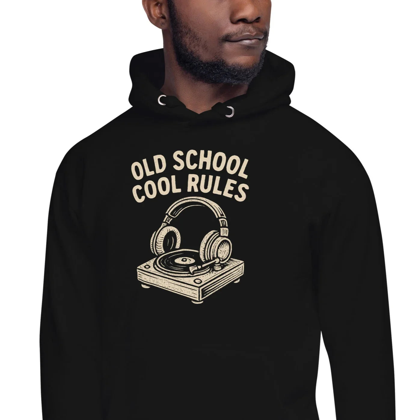 Old School Cool Rules Hoodie – Vintage Turntable Chillwear - RaZits