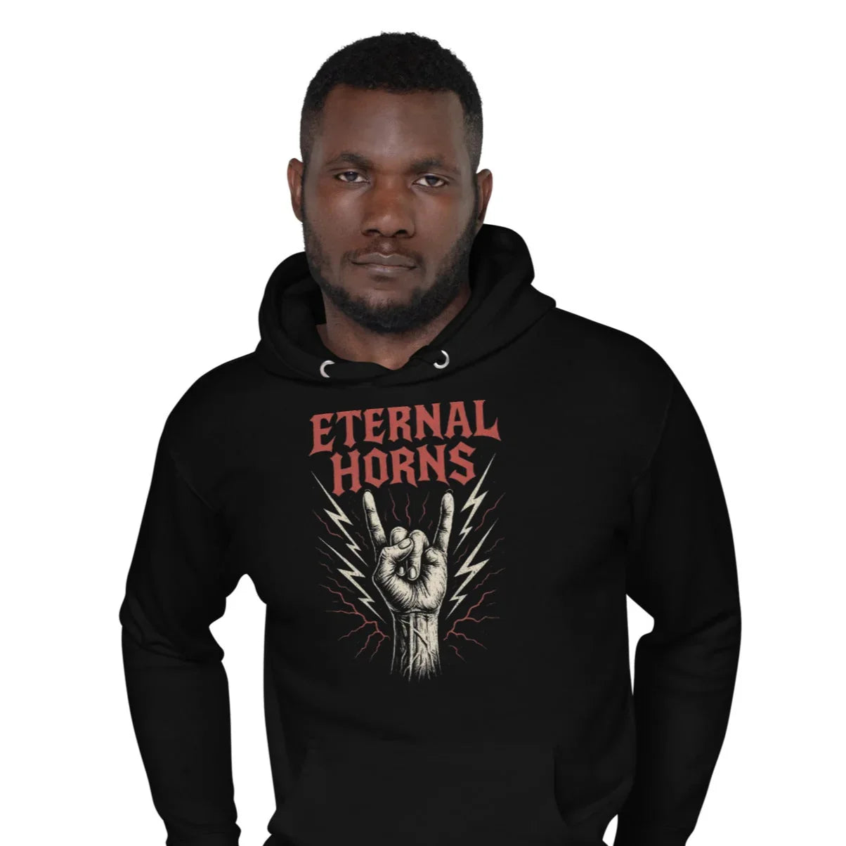 Eternal Horns Premium Hoodie – Lightning Rock Style - RaZits
