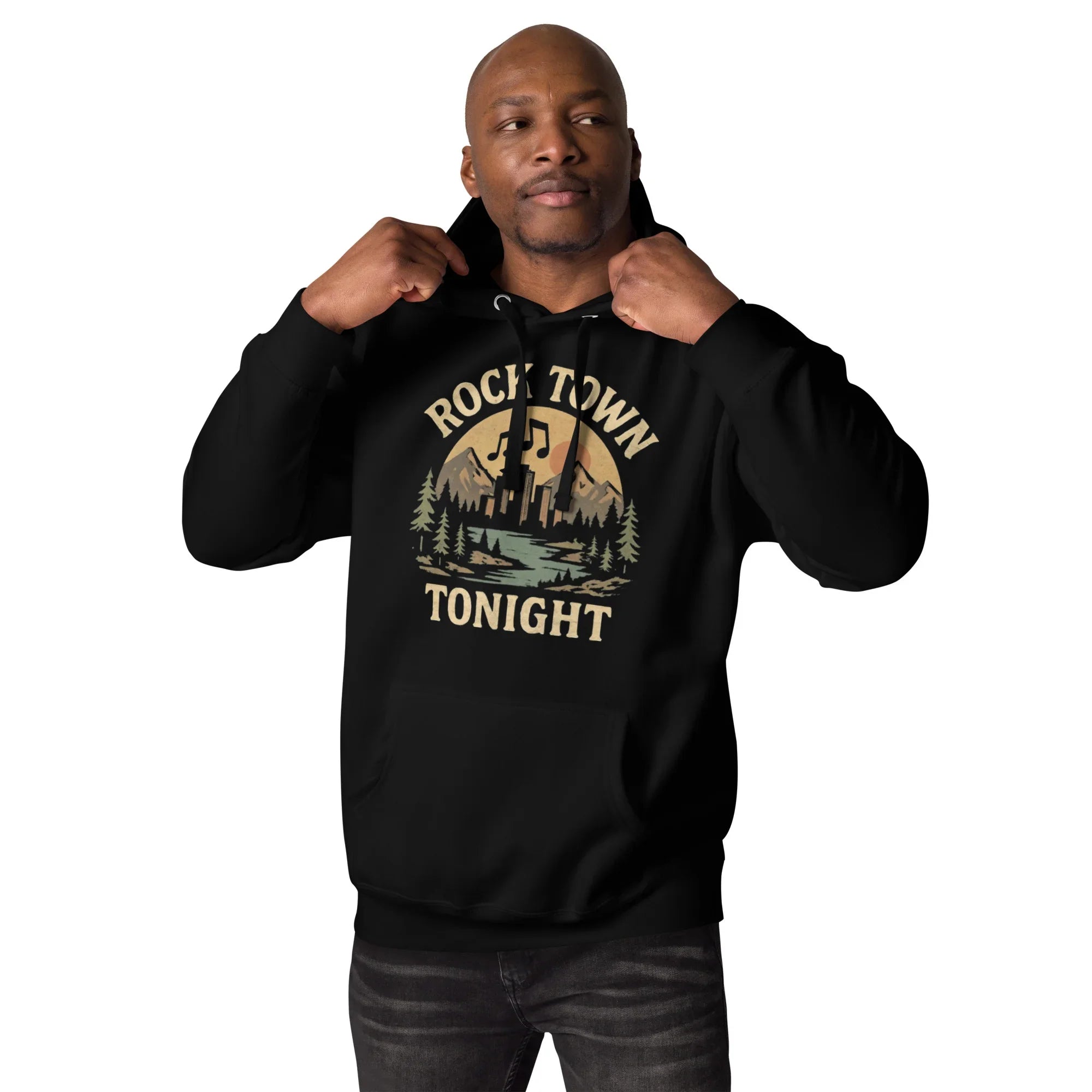 Rock Town Tonight Hoodie – Retro Concert Energy - RaZits
