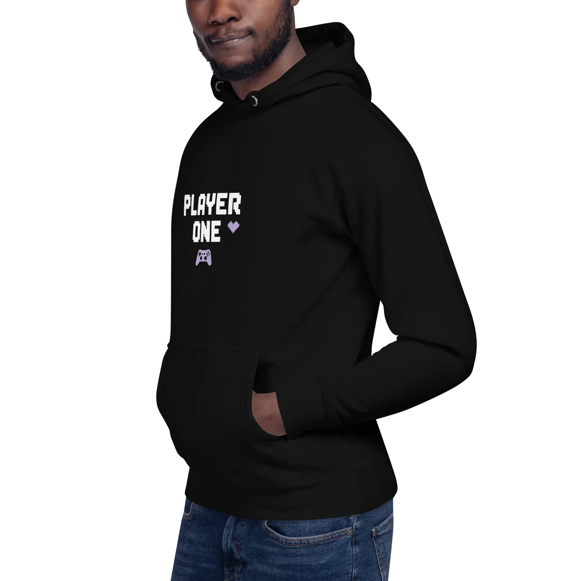 Player One Hoodie – Minimalist Pixel Gamer Design - RaZits