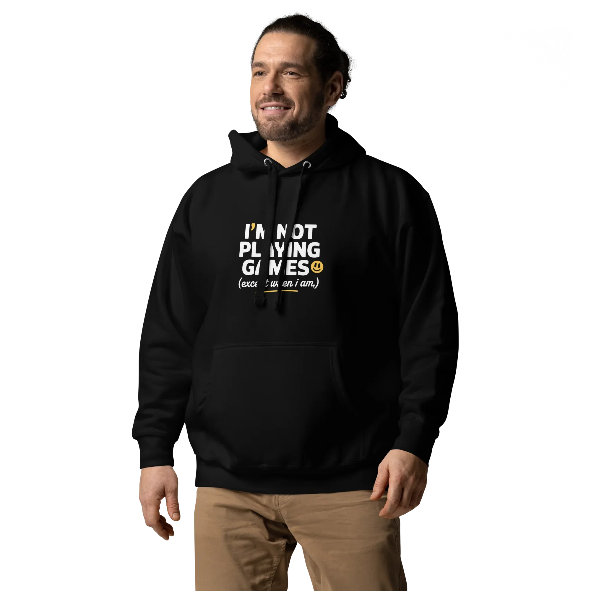 Not Playing Games Hoodie – Funny Gamer Mood Quote - RaZits