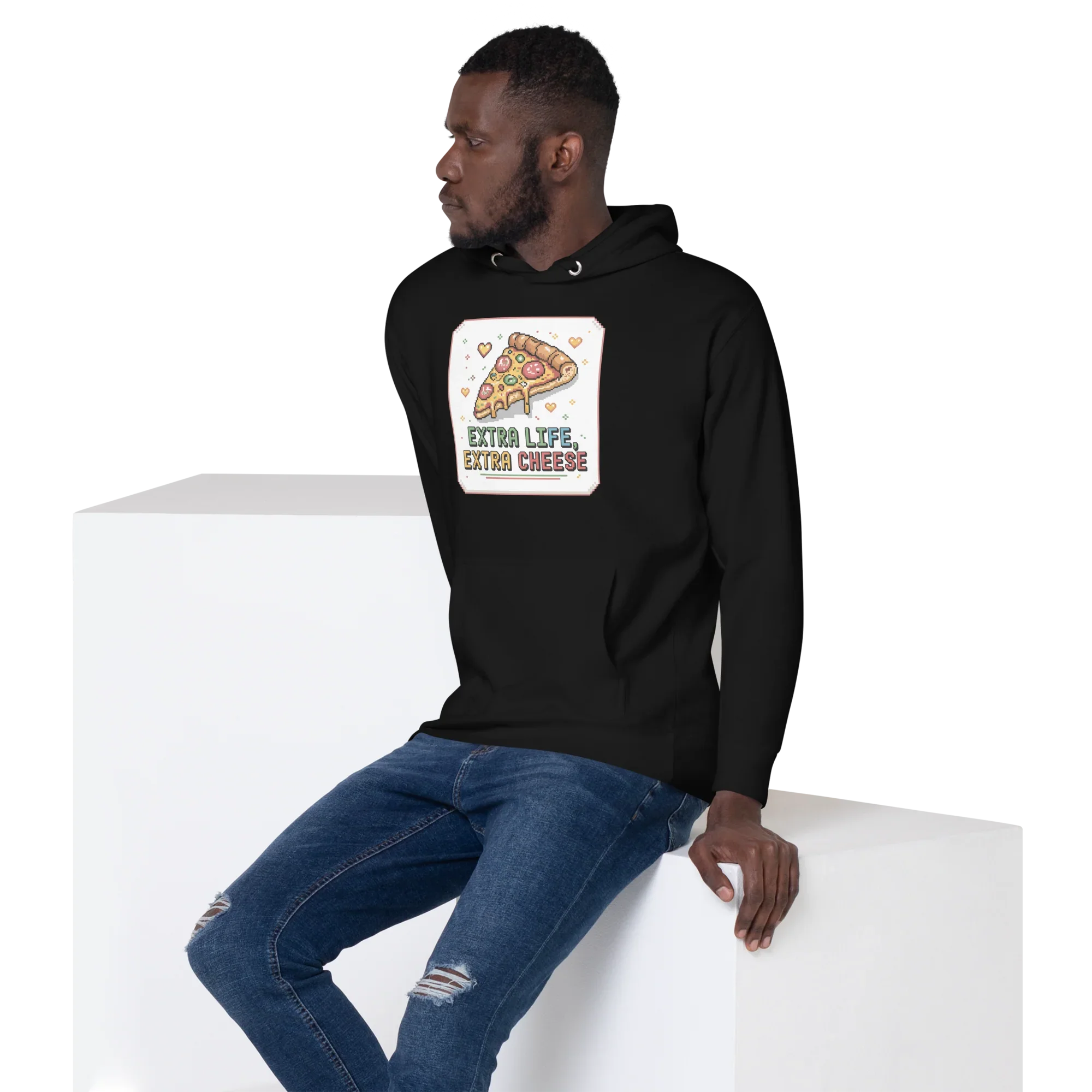Extra Life Extra Cheese Hoodie – Pizza Gamer Style - RaZits