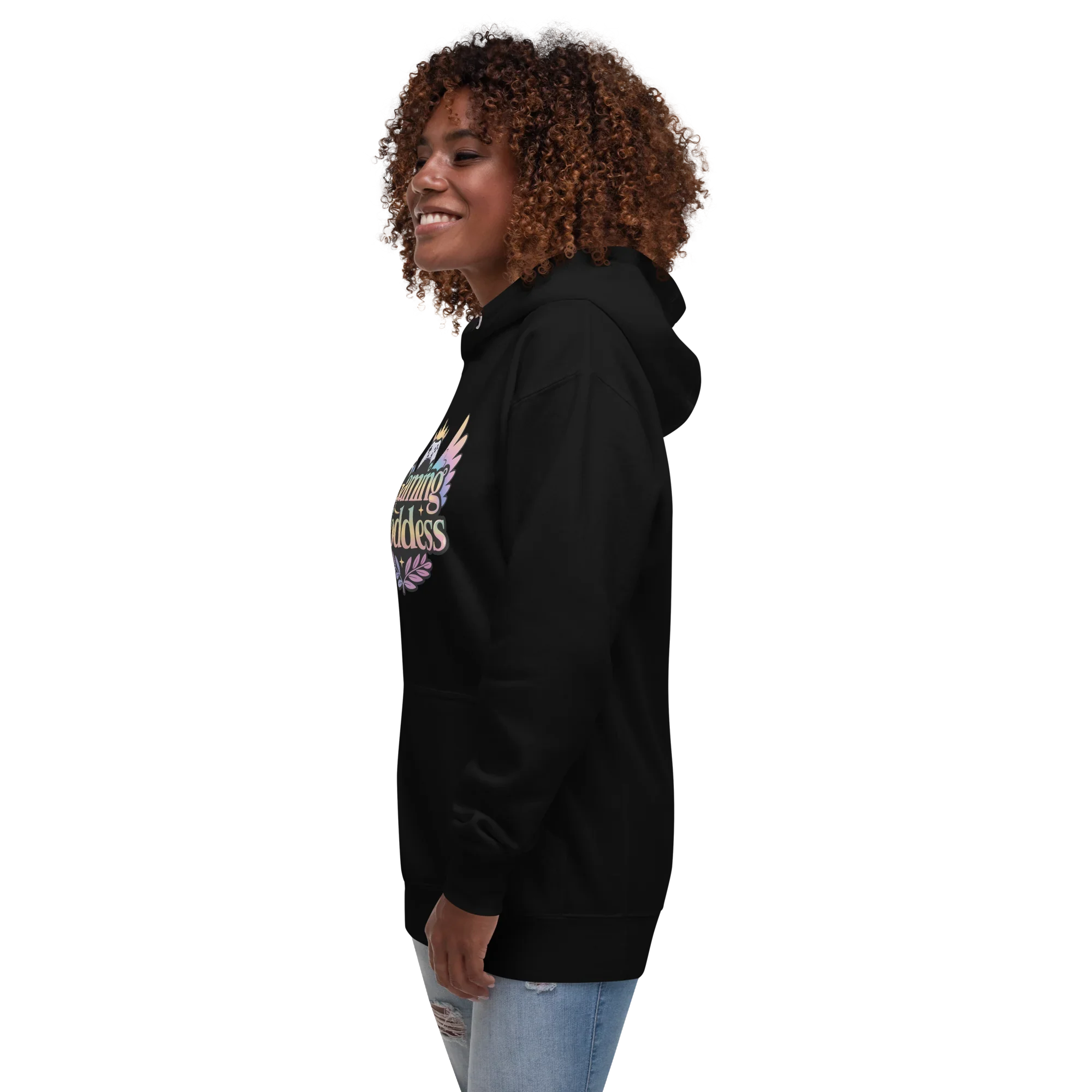Gaming Goddess Hoodie – Pastel Wings & Crown Design for Women - RaZits