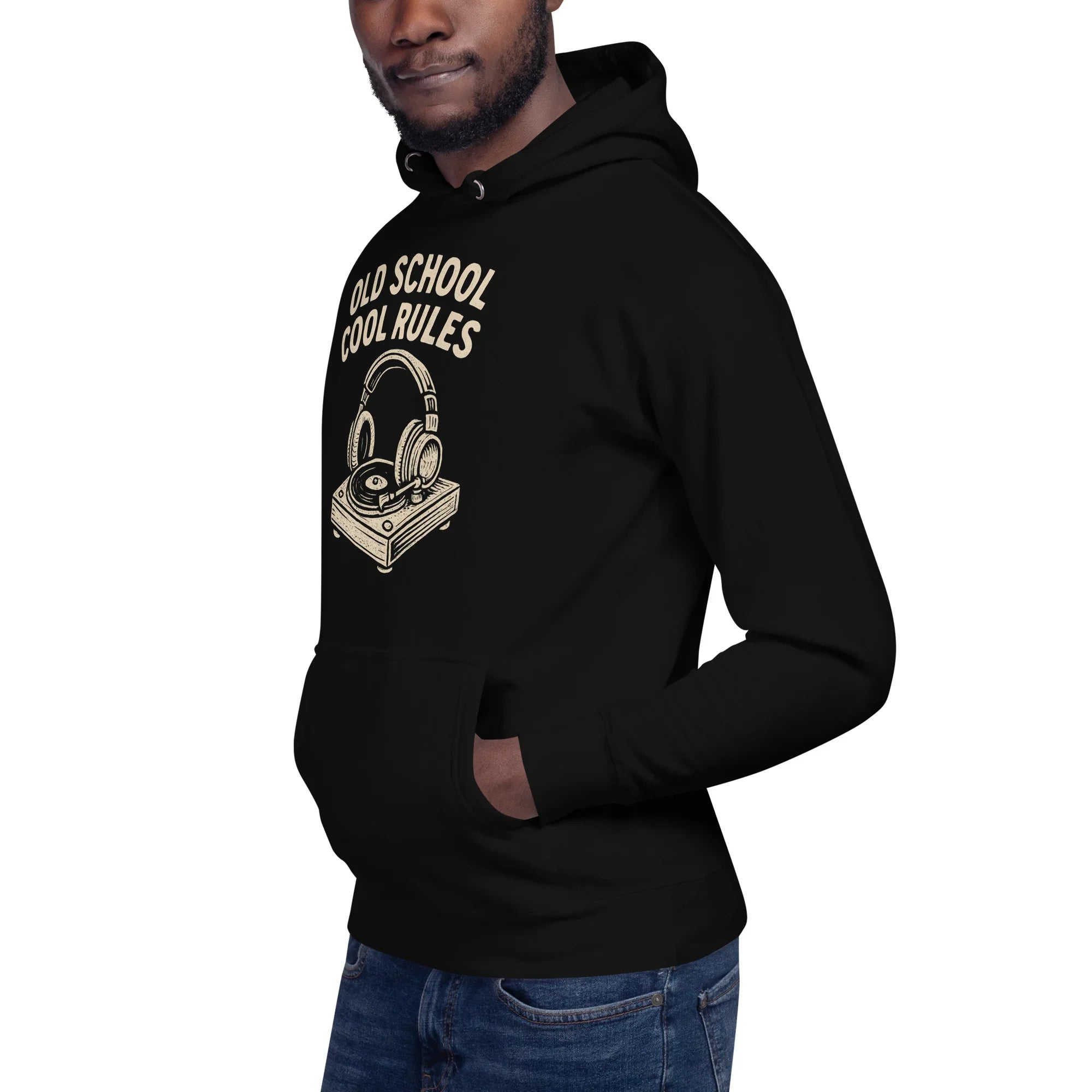 Old School Cool Rules Hoodie – Vintage Turntable Chillwear - RaZits
