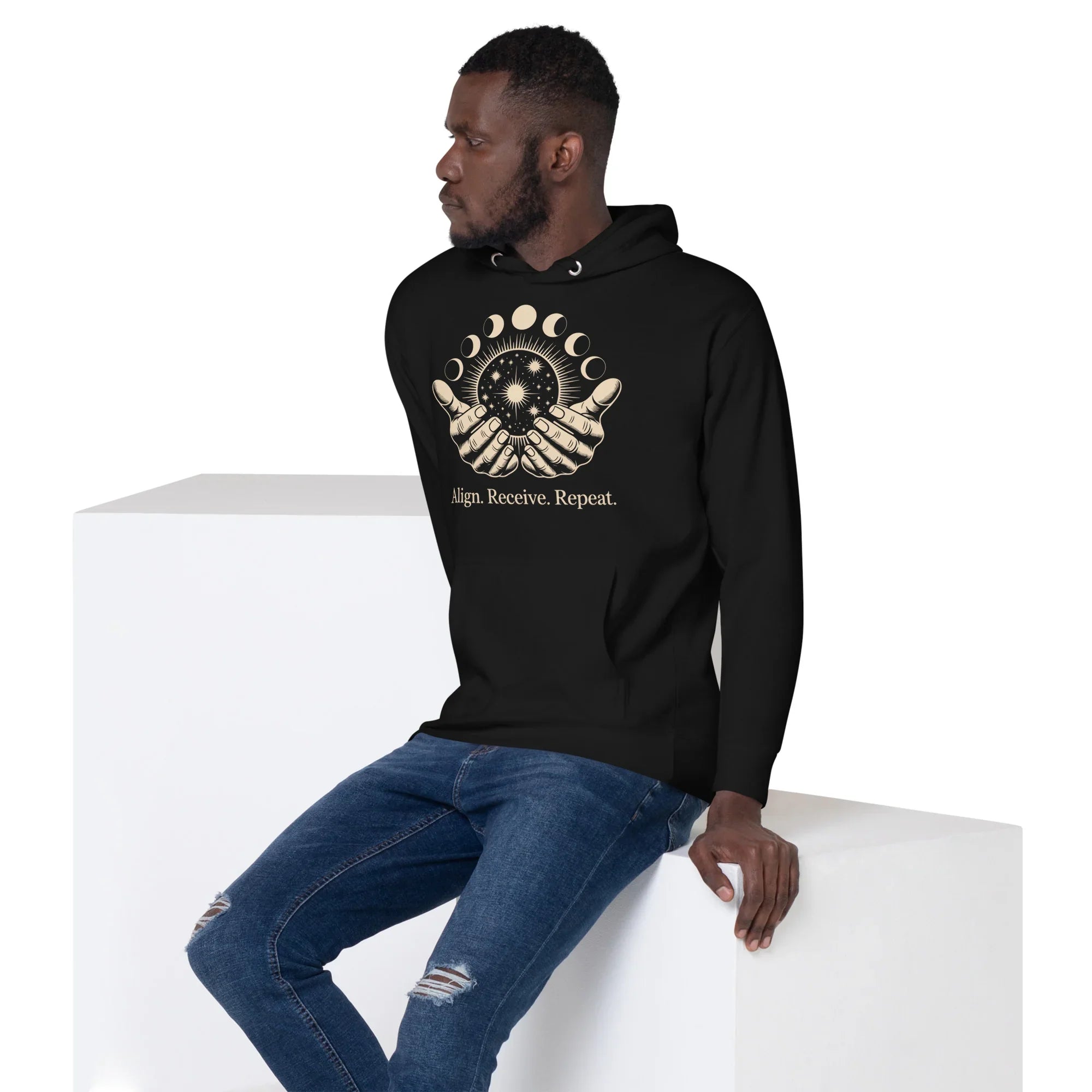 Align Receive Repeat Hoodie – Lunar Hands Design - RaZits