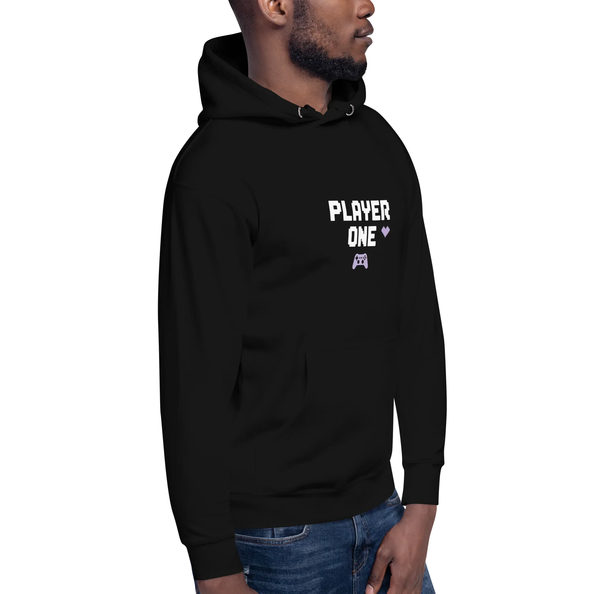 Player One Hoodie – Minimalist Pixel Gamer Design - RaZits