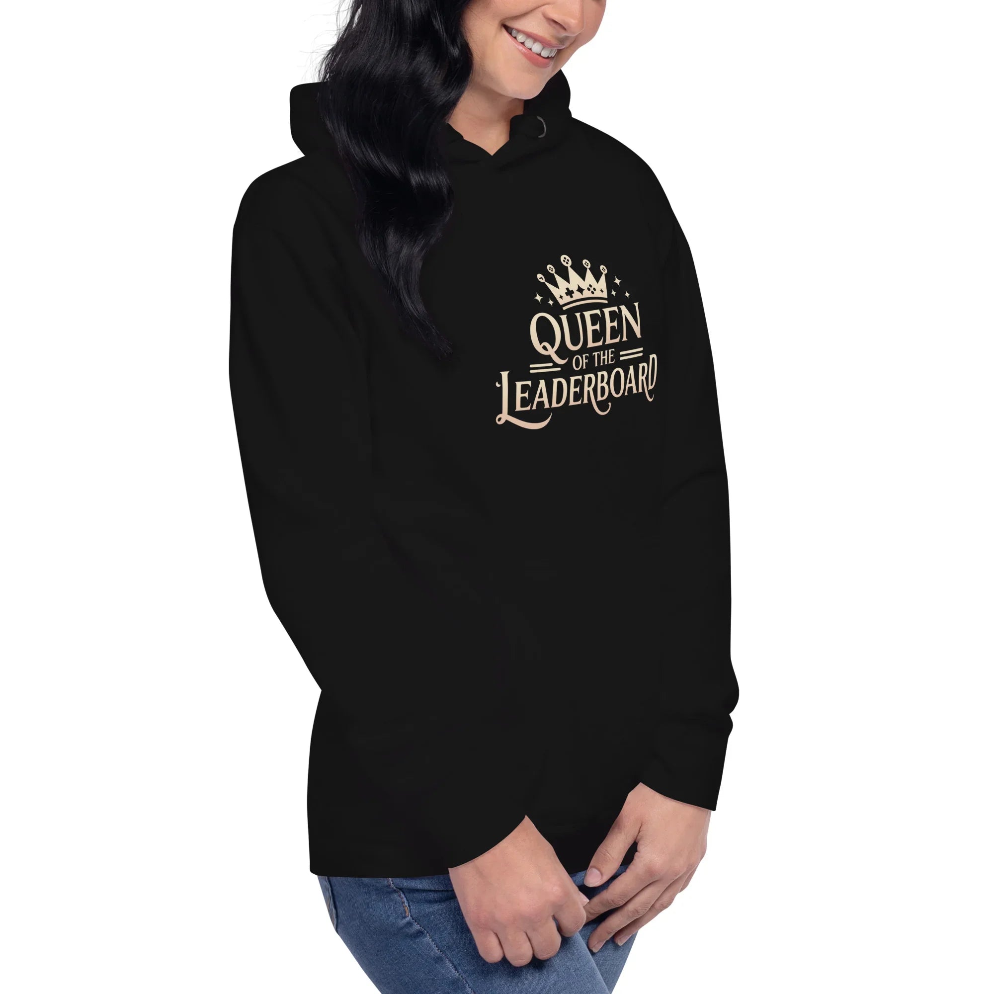 Queen of the Leaderboard Hoodie – Gamer Girl Crown Design - RaZits